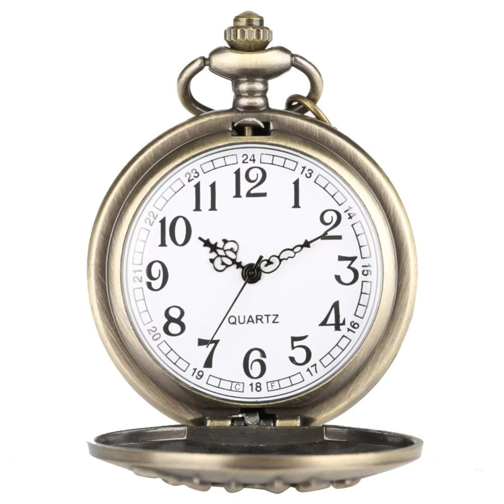 Vintage Motorcycle Pocket Watch Keychain – Biker Collectible Gift