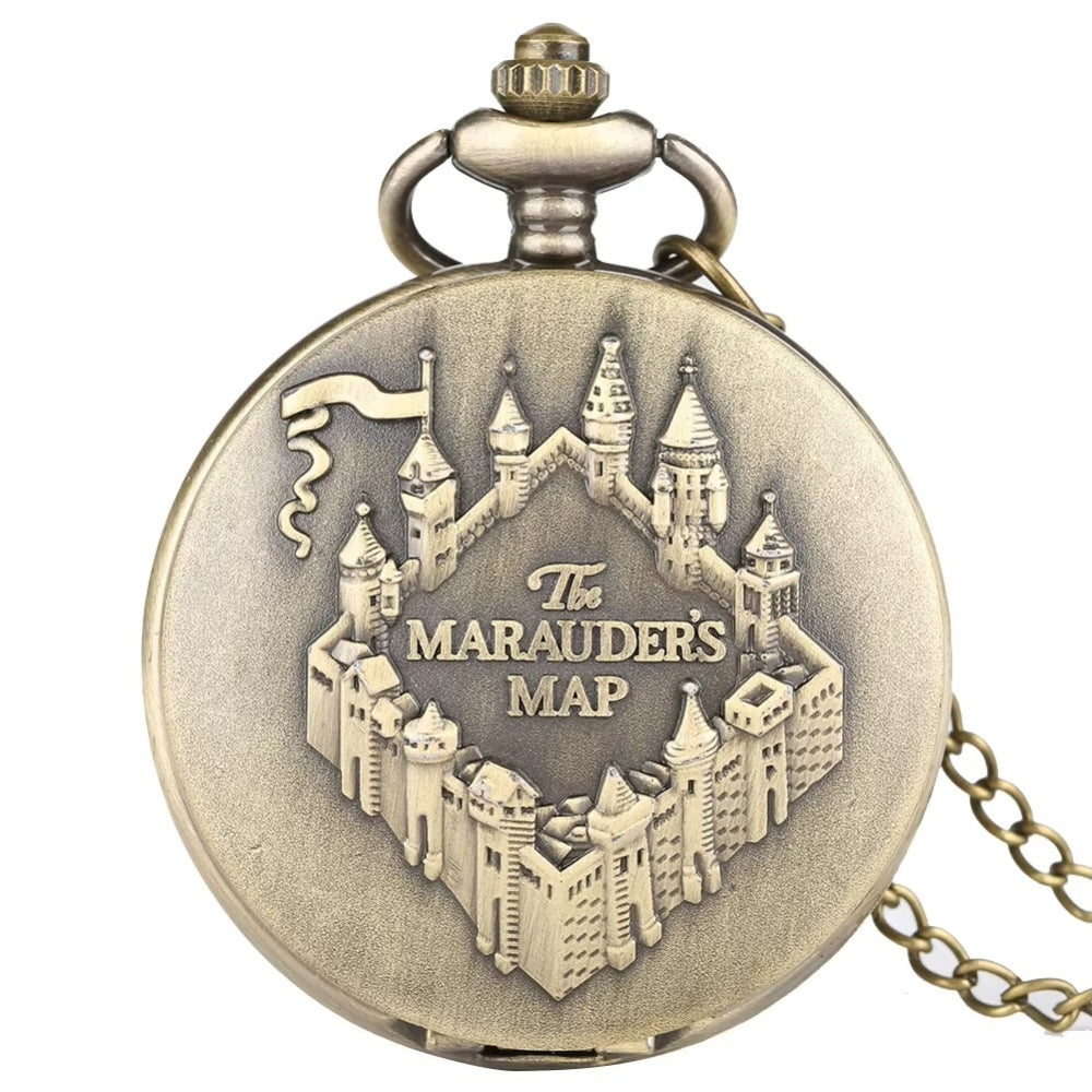 Harry Potter Marauder's Map Pocket Watch Keychain – Vintage Hogwarts Design