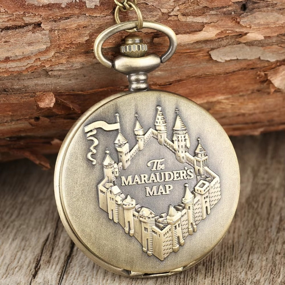 Harry Potter Marauder's Map Pocket Watch Keychain – Vintage Hogwarts Design