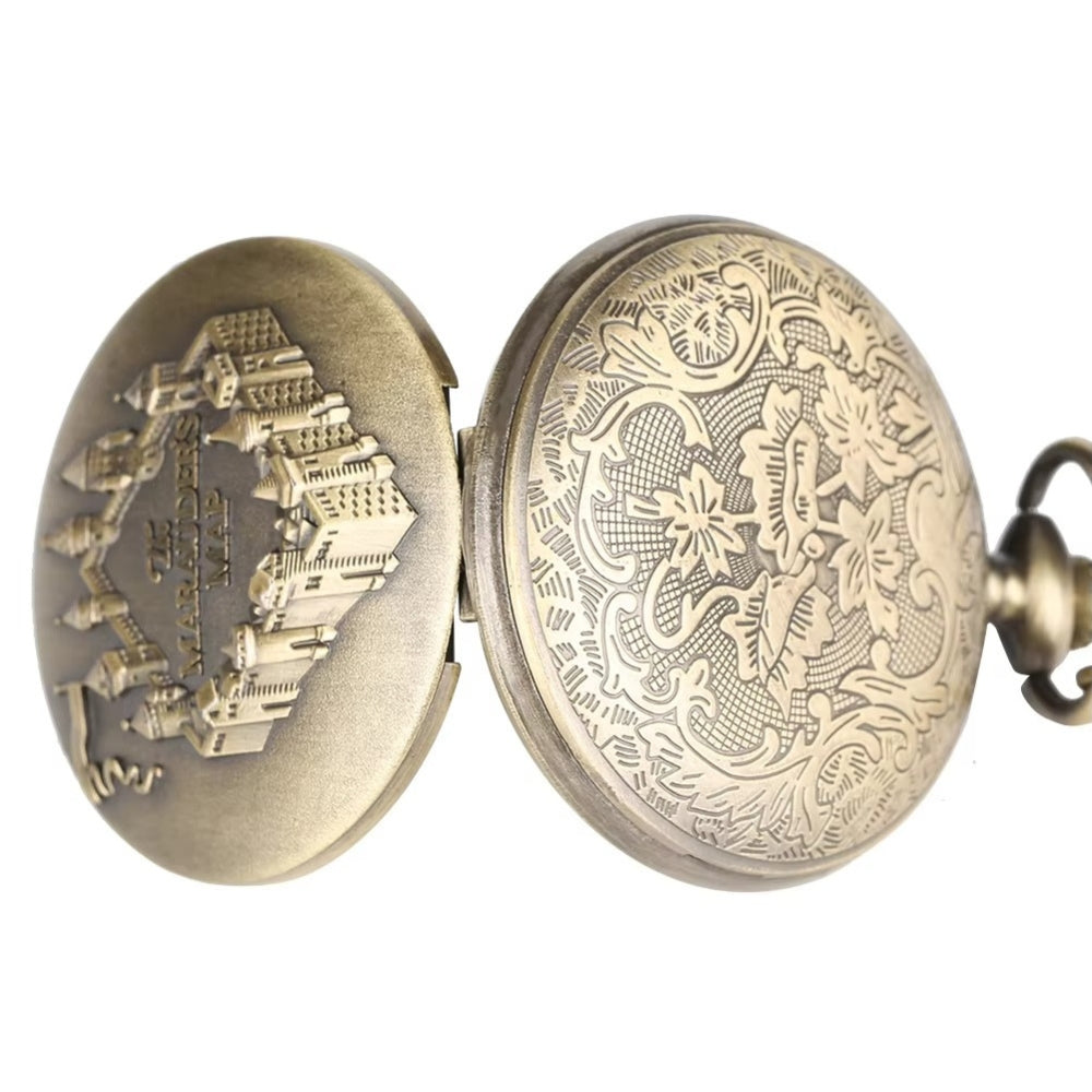 Harry Potter Marauder's Map Pocket Watch Keychain – Vintage Hogwarts Design