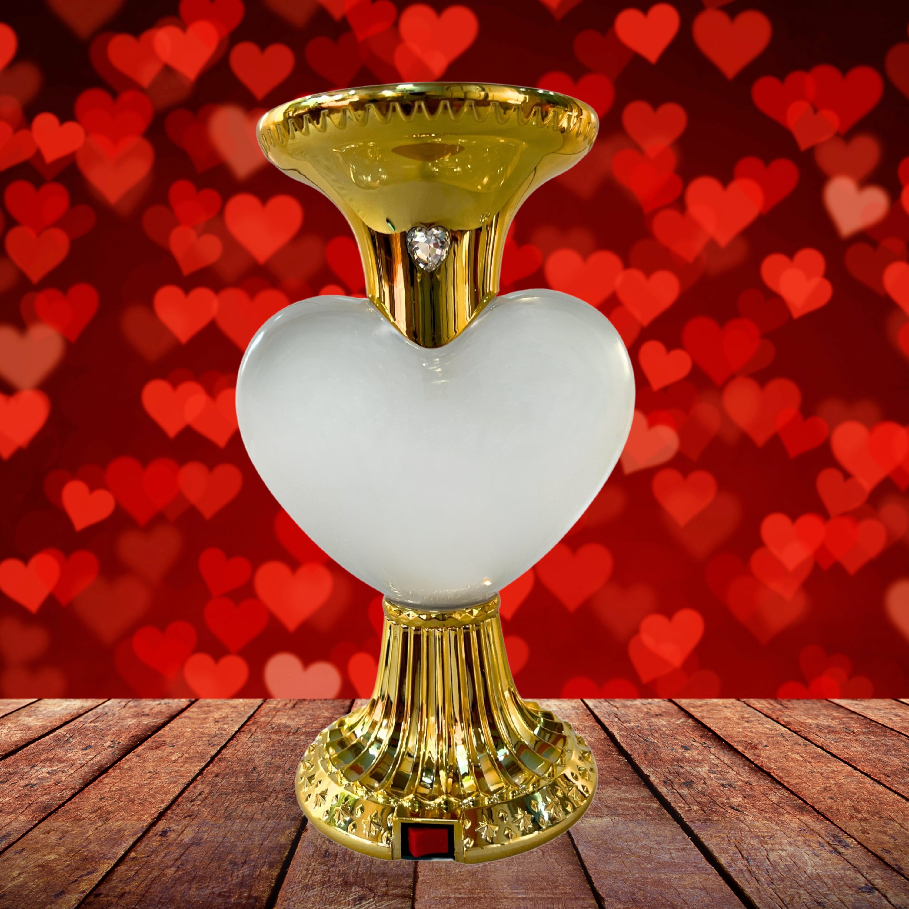 Limited Edition Luxury Heart Glow Lamp – A Mesmerizing Flowing Glow with Candle Holder
