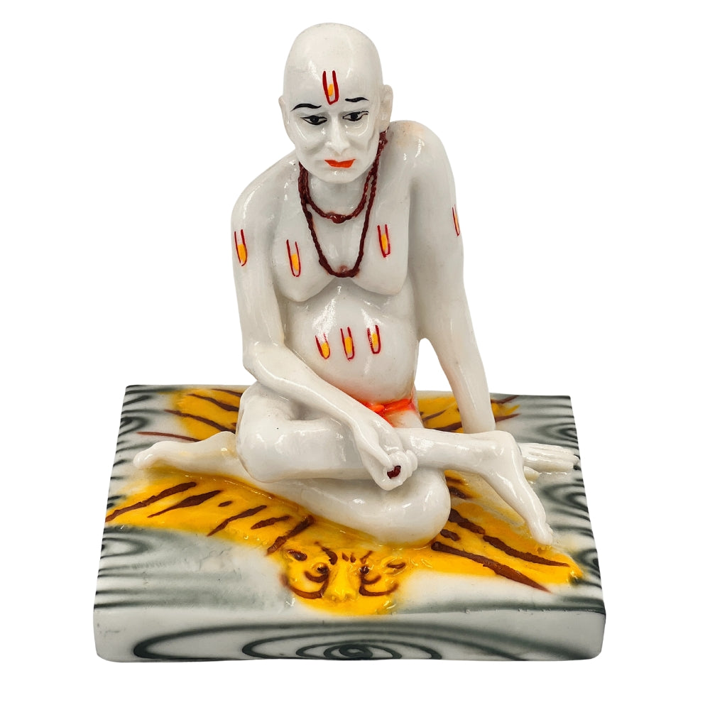 Swami Samarth Idol – 6 Inch Spiritual Statue Sitting on Tiger Skin Base