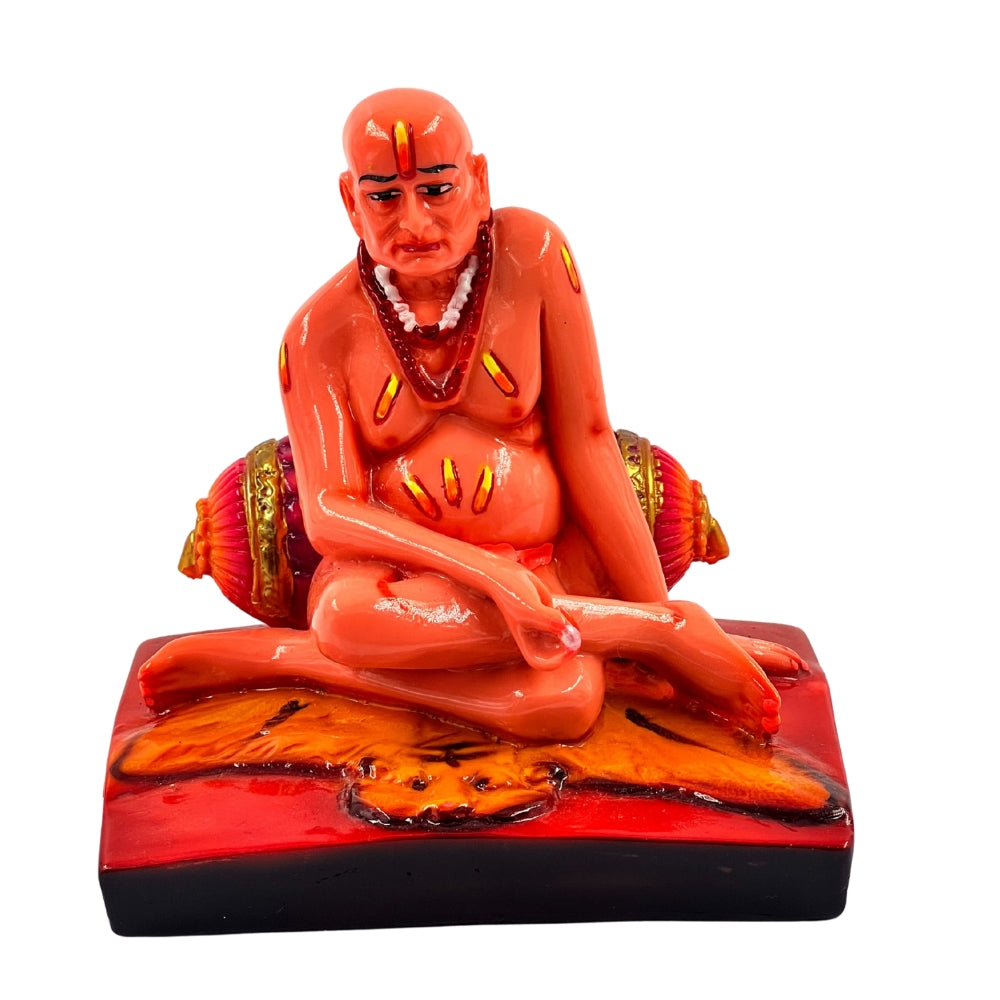 Swami Samarth Idol – 4.5 Inch Compact Statue for Home Mandir, Car, or Desk
