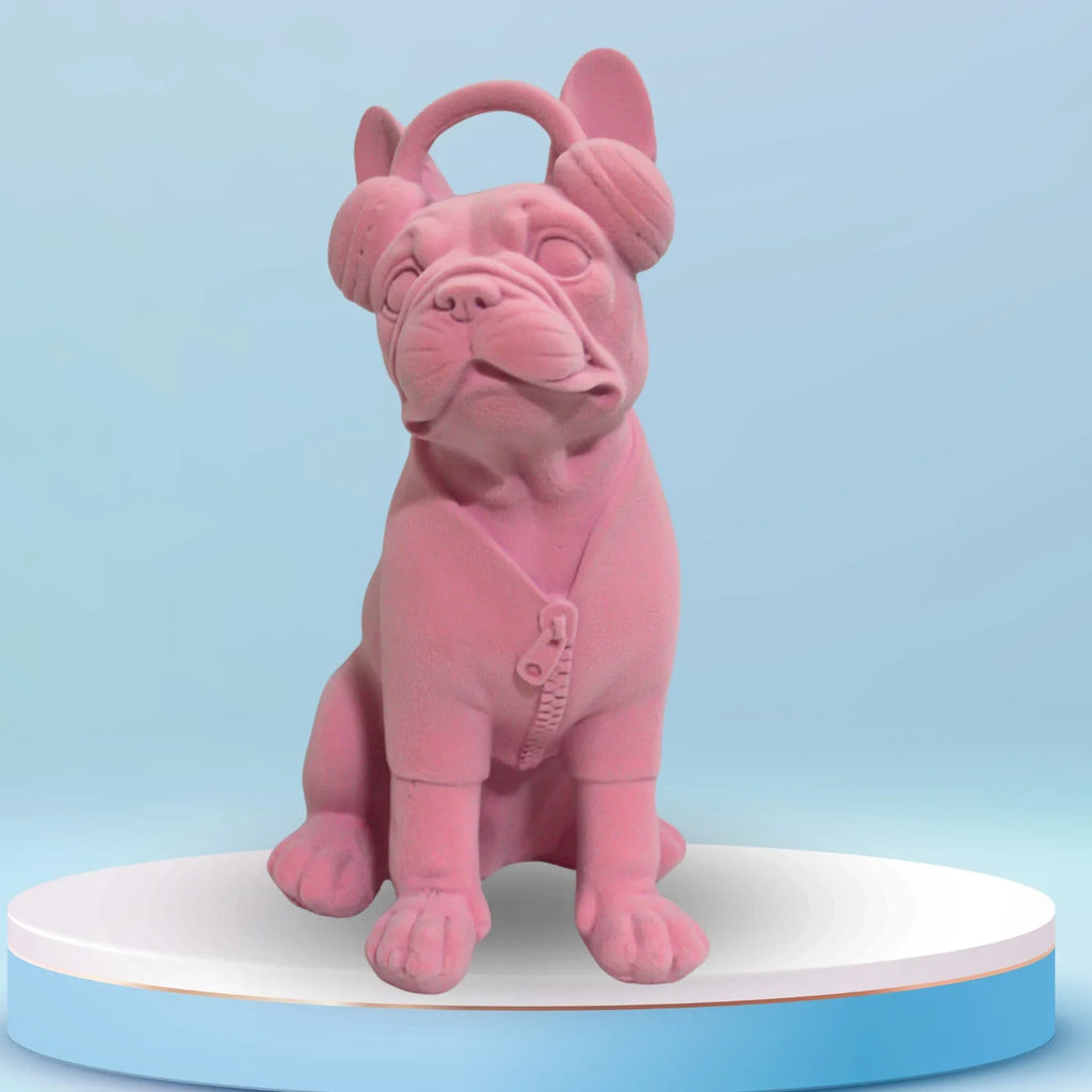 Blush Pink Velvet Frenchie: Streetwear Edition