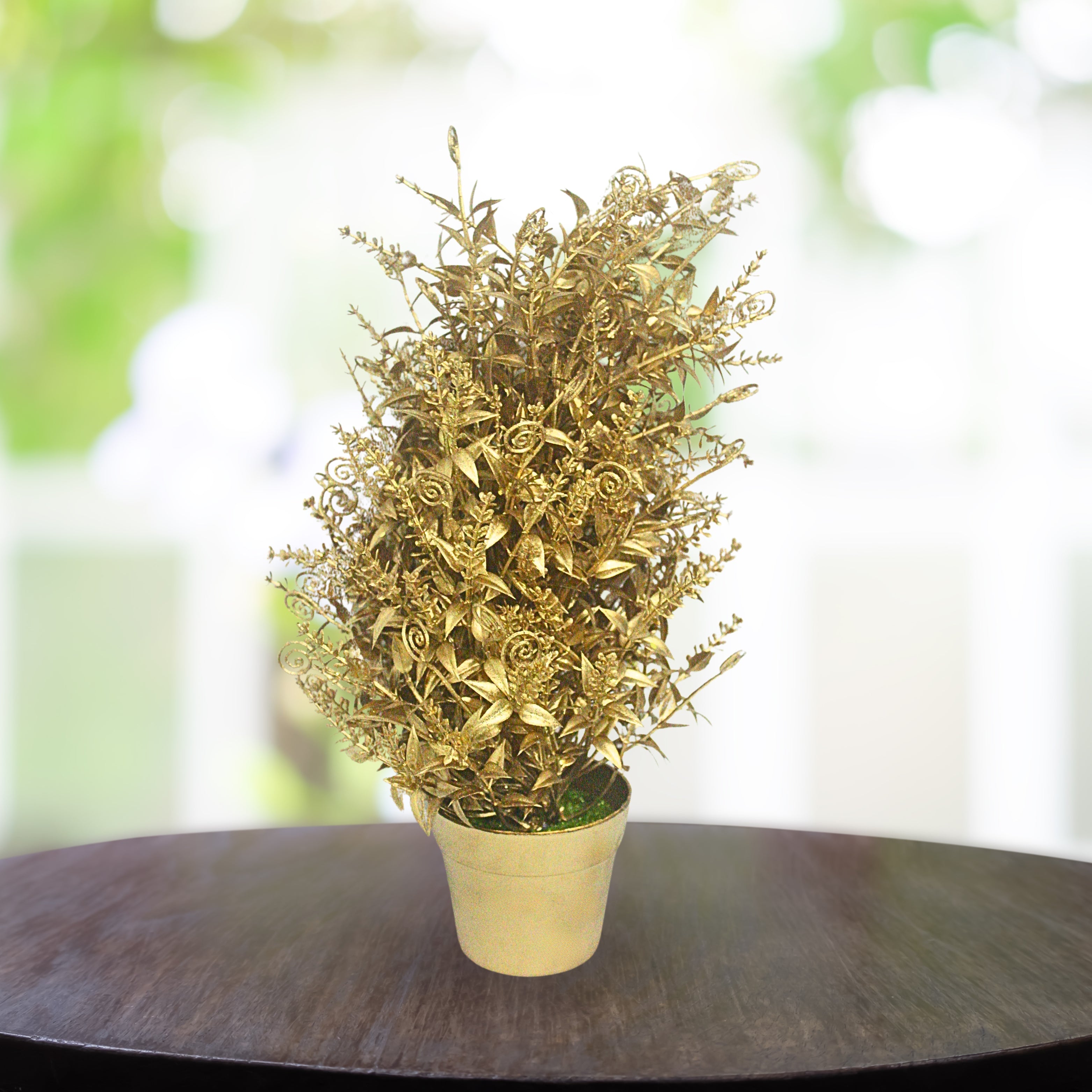 Golden Elegance: A Luxurious Potted Plant