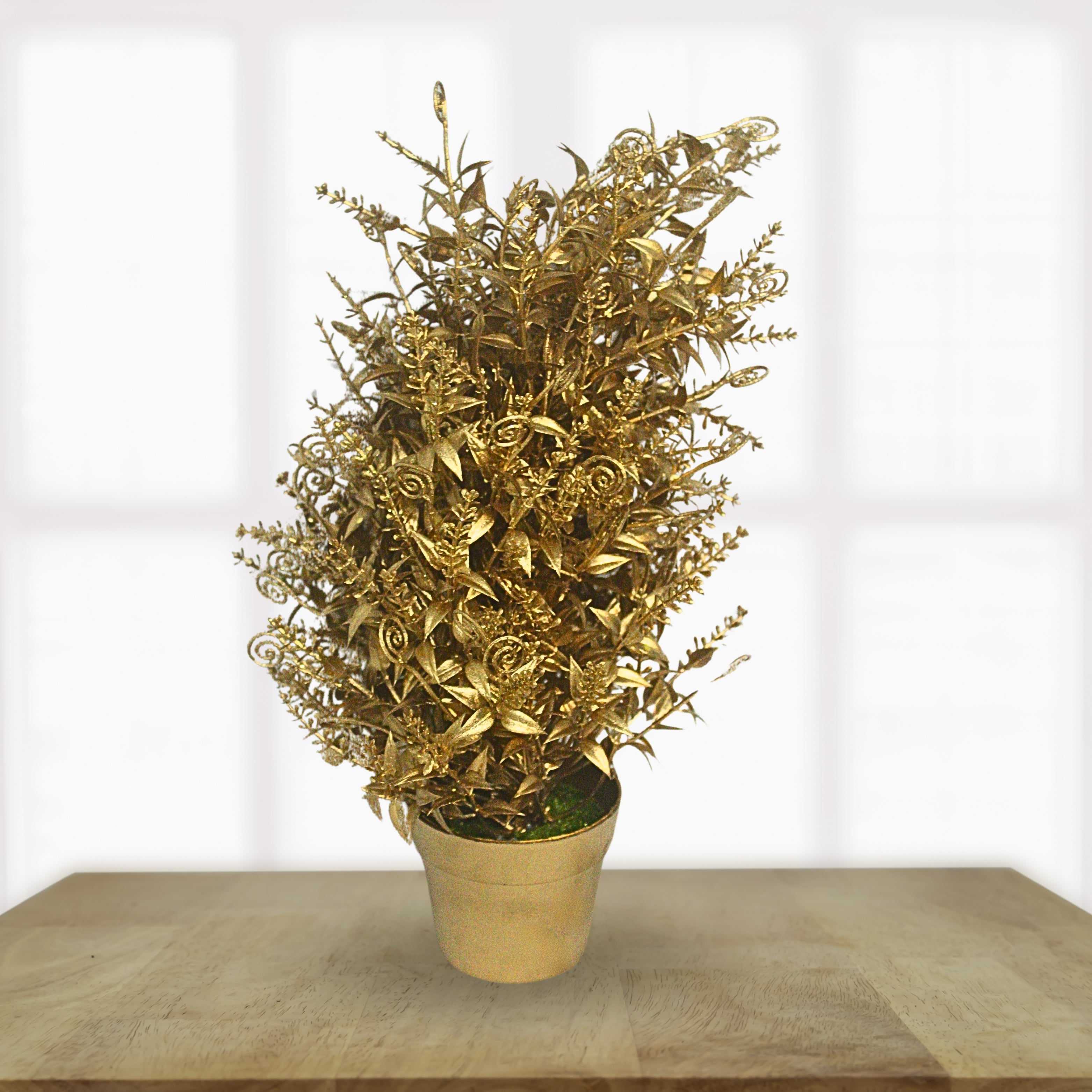 Golden Elegance: A Luxurious Potted Plant