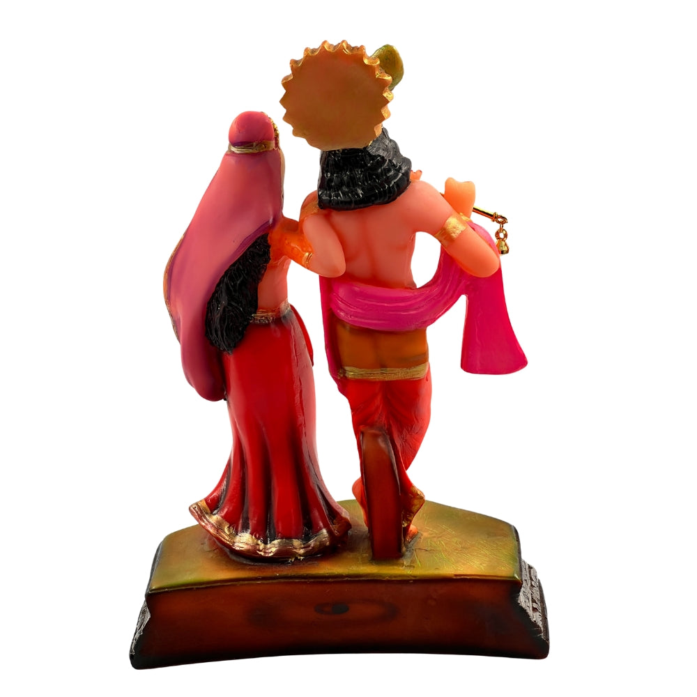 Radha Krishna Standing Idol – 8.5 Inch Decorative Statue with Ornate Base