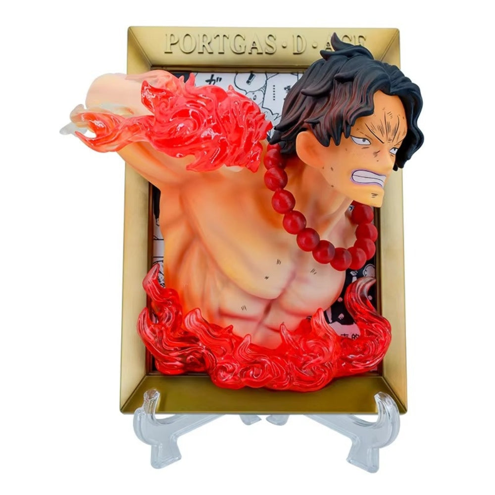Portgas D. Ace Framed Flame Action Figure – One Piece 20.5cm Collectible