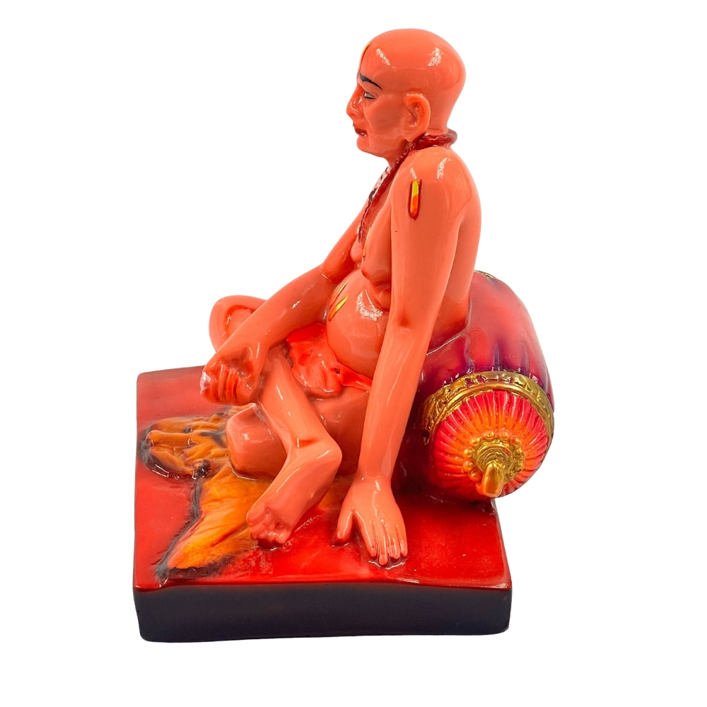 Swami Samarth Idol – 4.5 Inch Compact Statue for Home Mandir, Car, or Desk