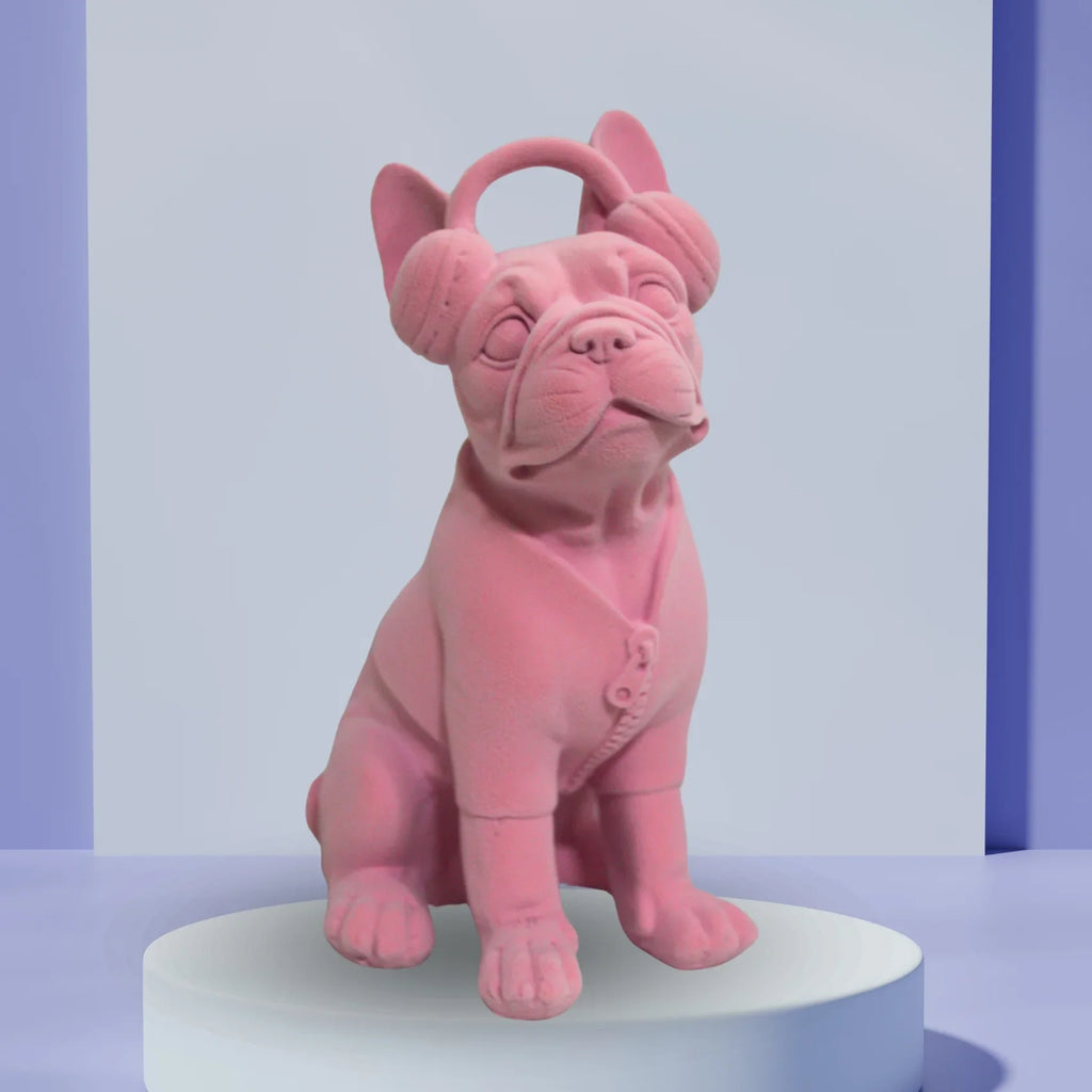 Blush Pink Velvet Frenchie: Streetwear Edition