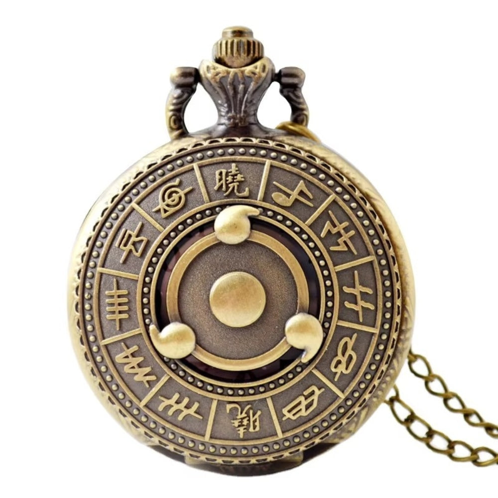 Ancient Zodiac Steampunk Pocket Watch Keychain
