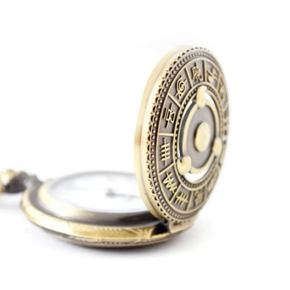 Ancient Zodiac Steampunk Pocket Watch Keychain