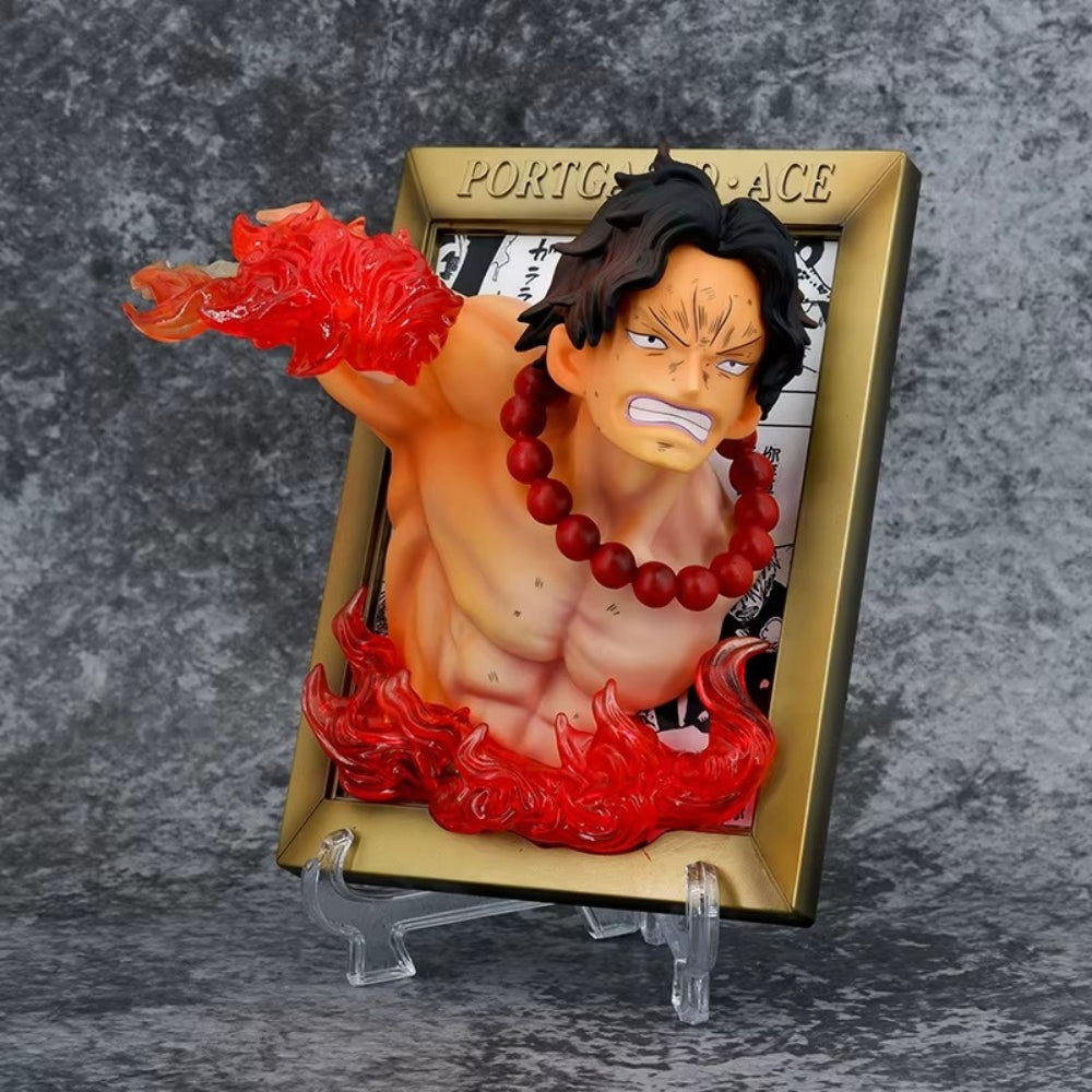 Portgas D. Ace Framed Flame Action Figure – One Piece 20.5cm Collectible