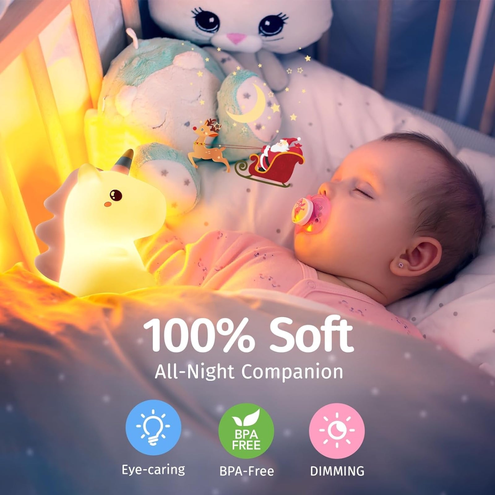 Magical Unicorn LED Night Light – Soft & Color-Changing Bedside Lamp
