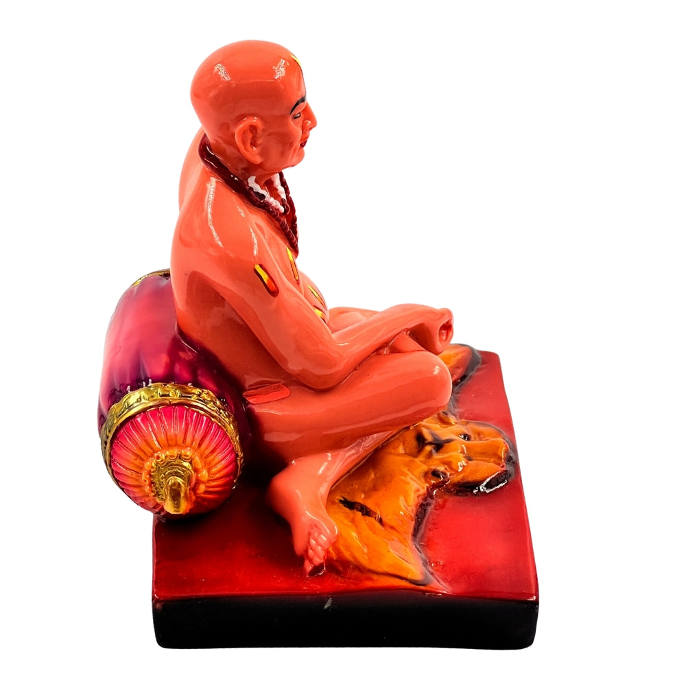 Swami Samarth Idol – 4.5 Inch Compact Statue for Home Mandir, Car, or Desk