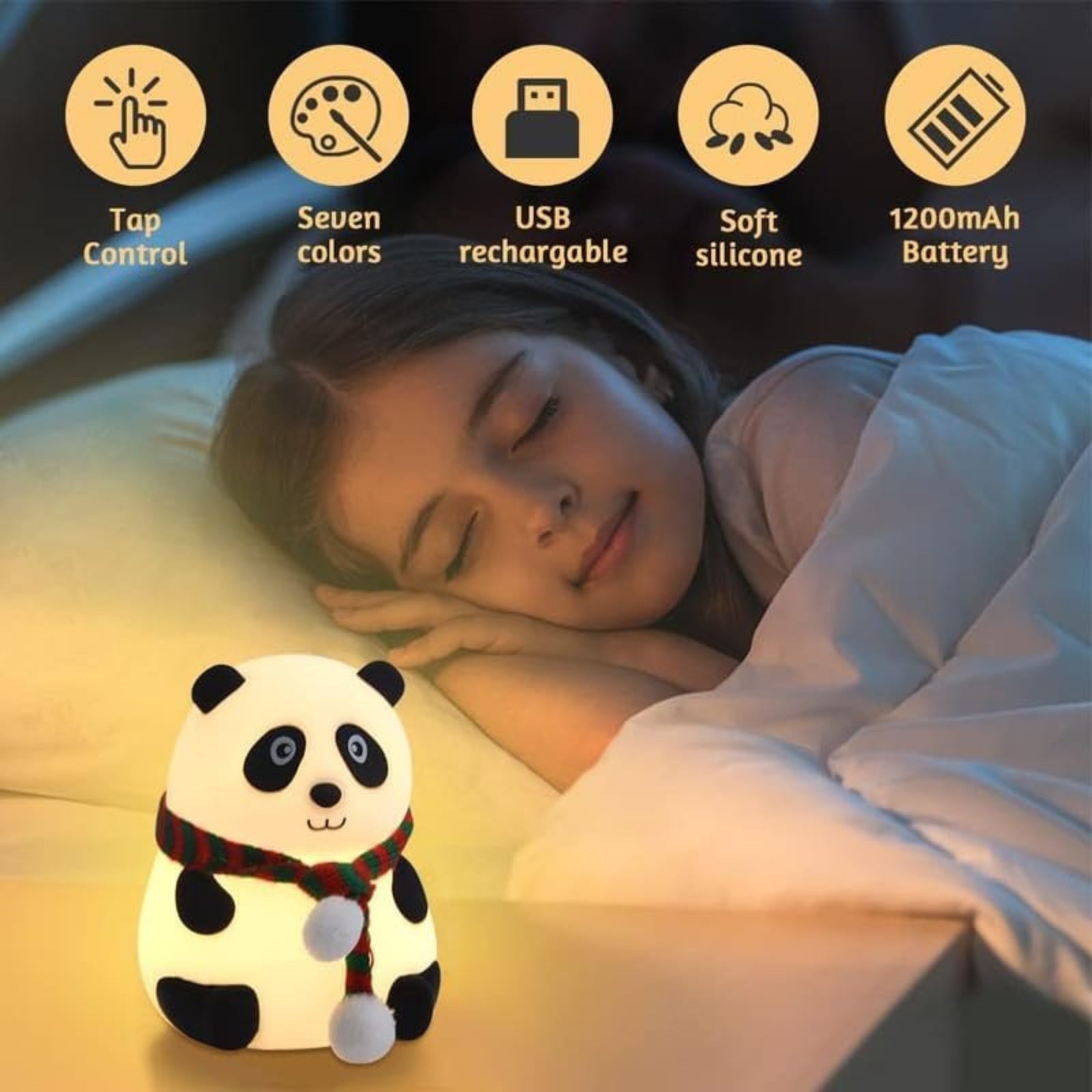 Glowing Panda LED Night Light – Perfect Gift & Home Décor