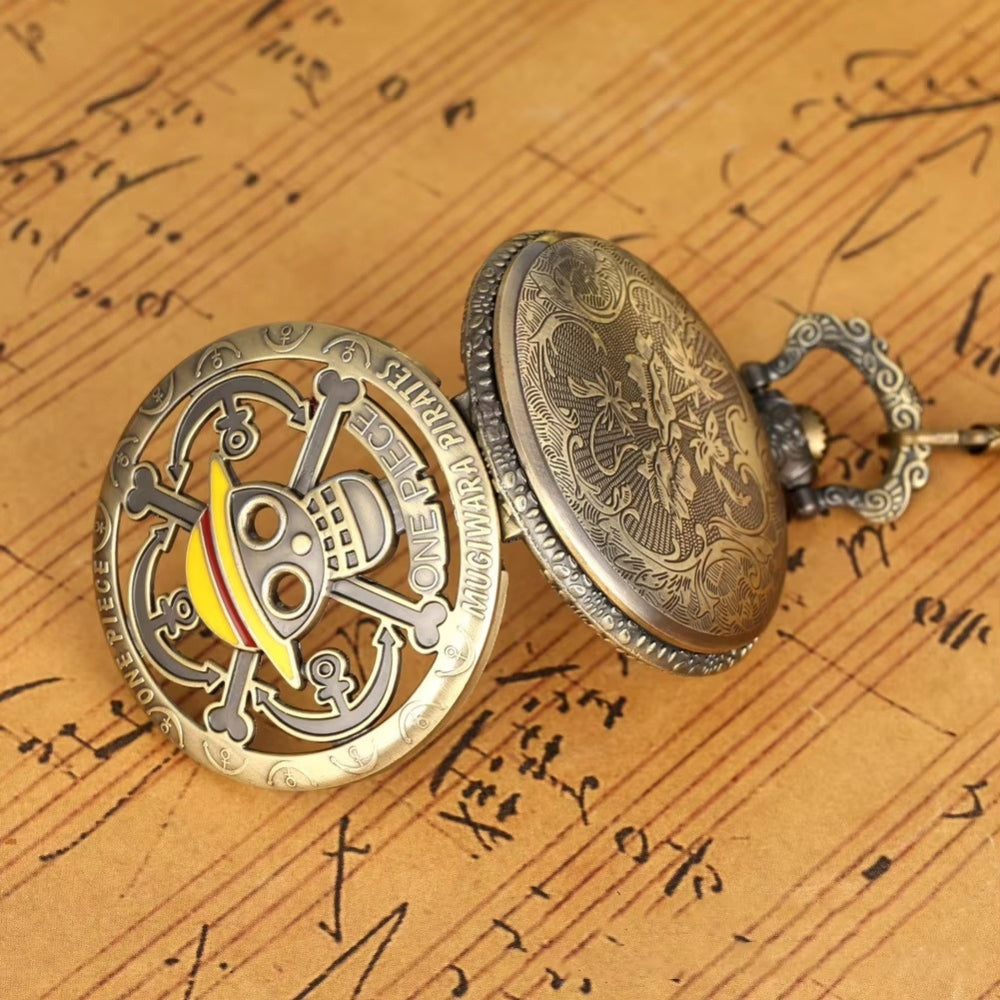 One Piece Pocket Watch Keychain – Straw Hat Pirates Edition