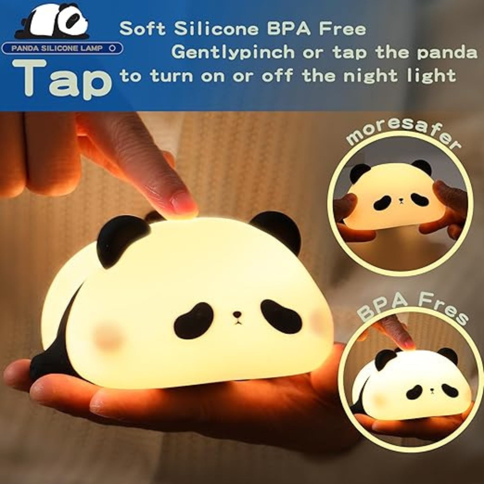 Adorable Lazy Panda LED Night Light