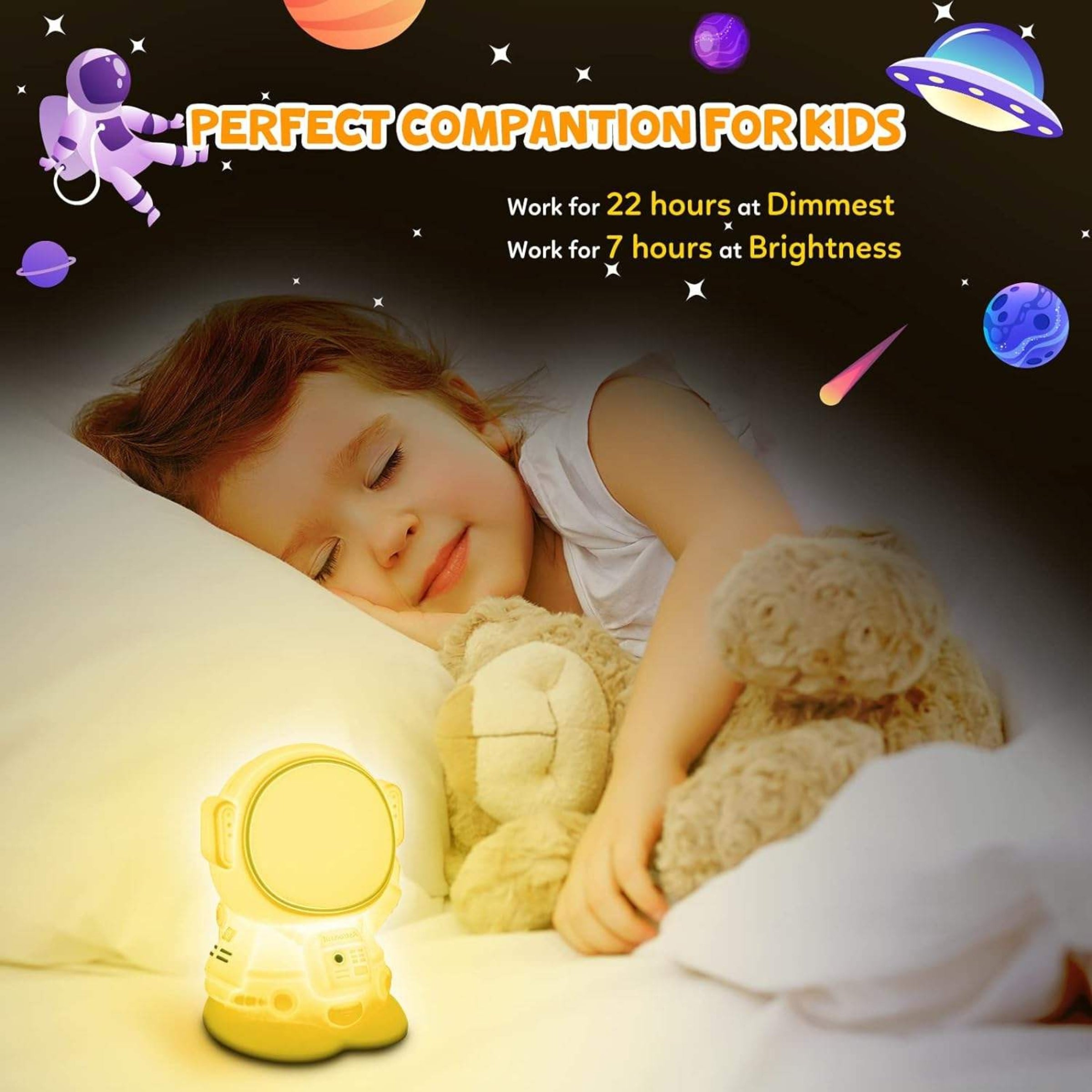 Astronaut LED Night Light – Soft Glow Space-Themed Lamp