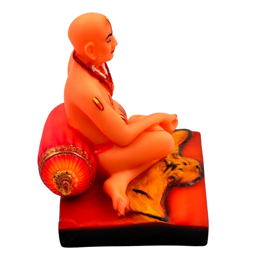 Swami Samarth Mini Idol – 4.5 Inch Spiritual Statue for Car Dashboard, Home & Office