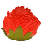 4-Inch Red Leaf Ganesha Idol – Vibrant Decorative Ganpati Statue for Home & Gifts