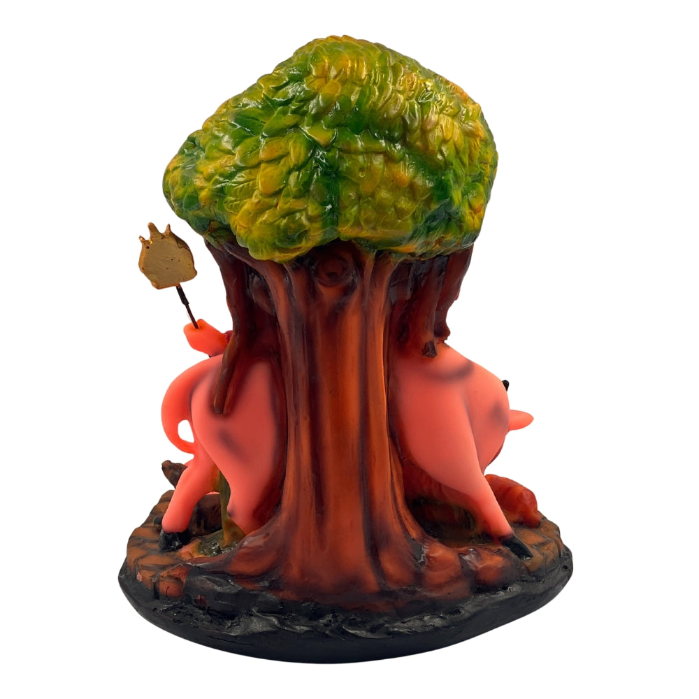 Swami Samarth with Lord Dattatreya Idol – 8 Inch Divine Figurine with Cow & Tree