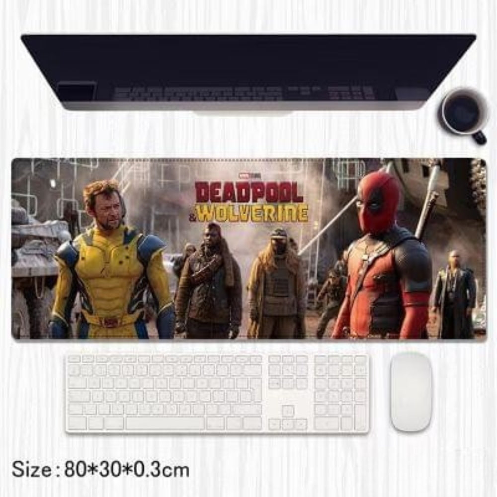 Deadpool & Wolverine Desk Pad – Marvel Superhero Extended Mouse Mat (80×30 cm)