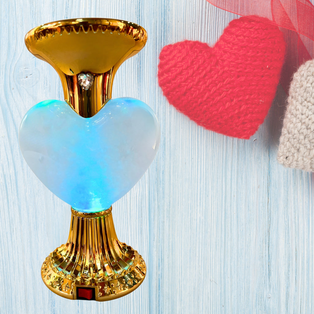 Limited Edition Luxury Heart Glow Lamp – A Mesmerizing Flowing Glow with Candle Holder
