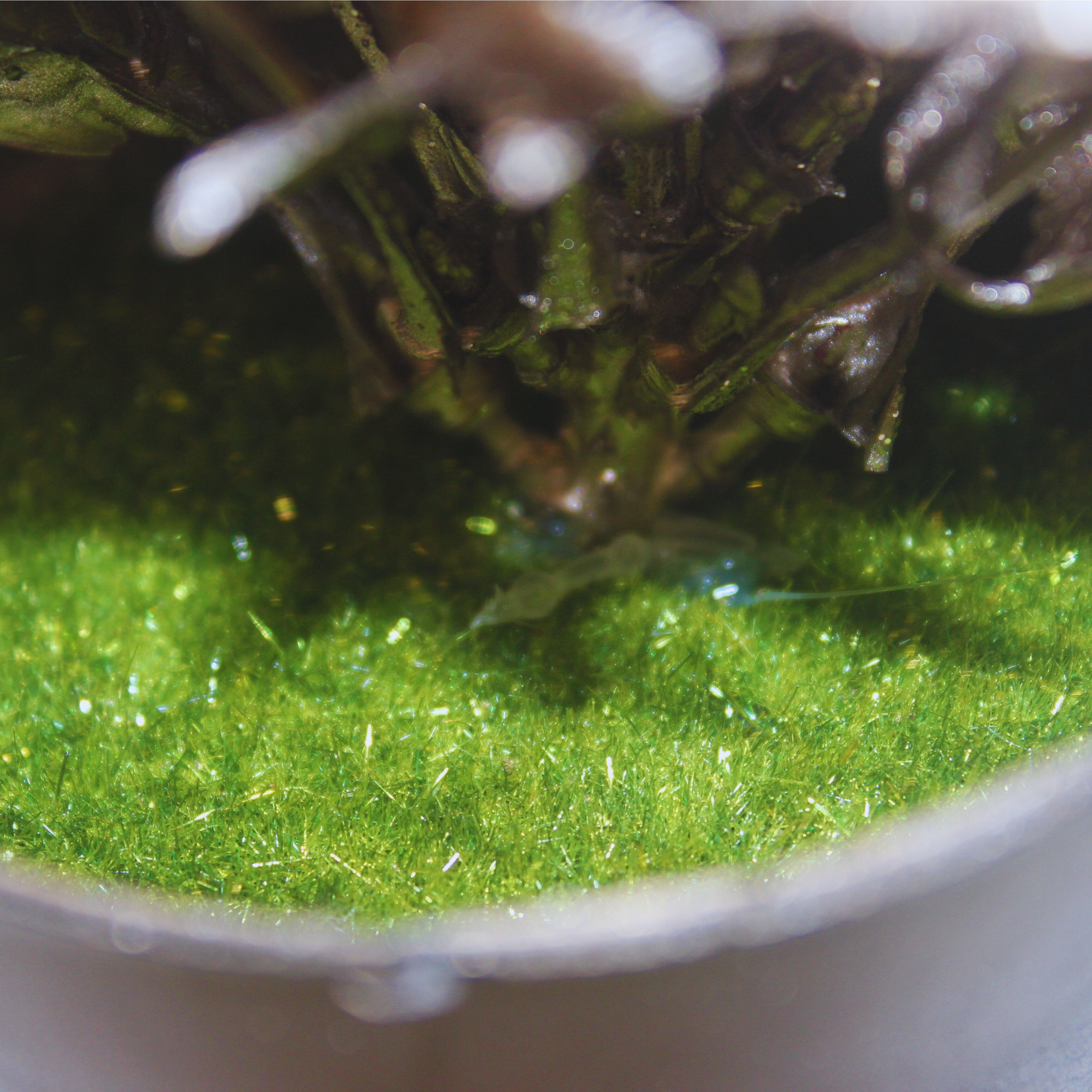 Silver Elegance: Metallic Faux Plant with Premium Coated Base