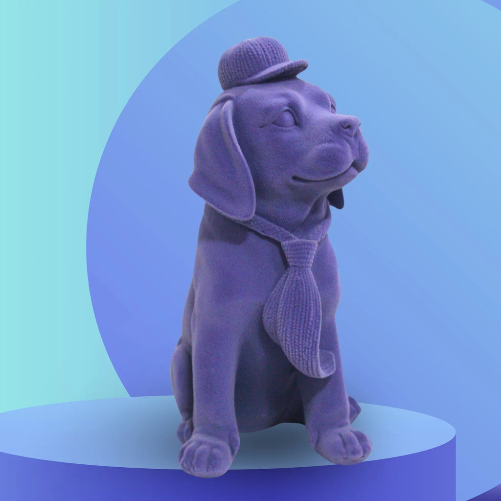 Velvet Gentleman Dog Figurine