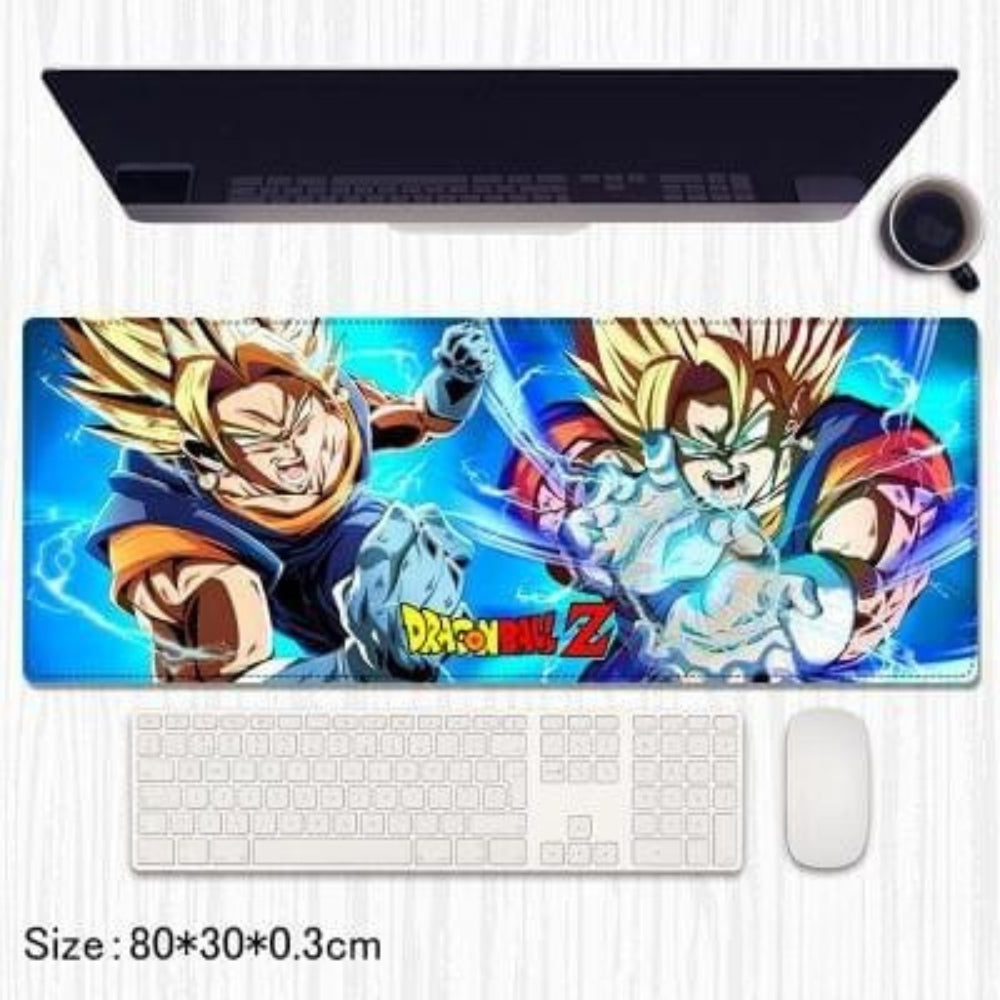 Dragon Ball Z Super Saiyan Power Desk Pad – Goku & Gohan Extended Mouse Mat (80×30 cm)