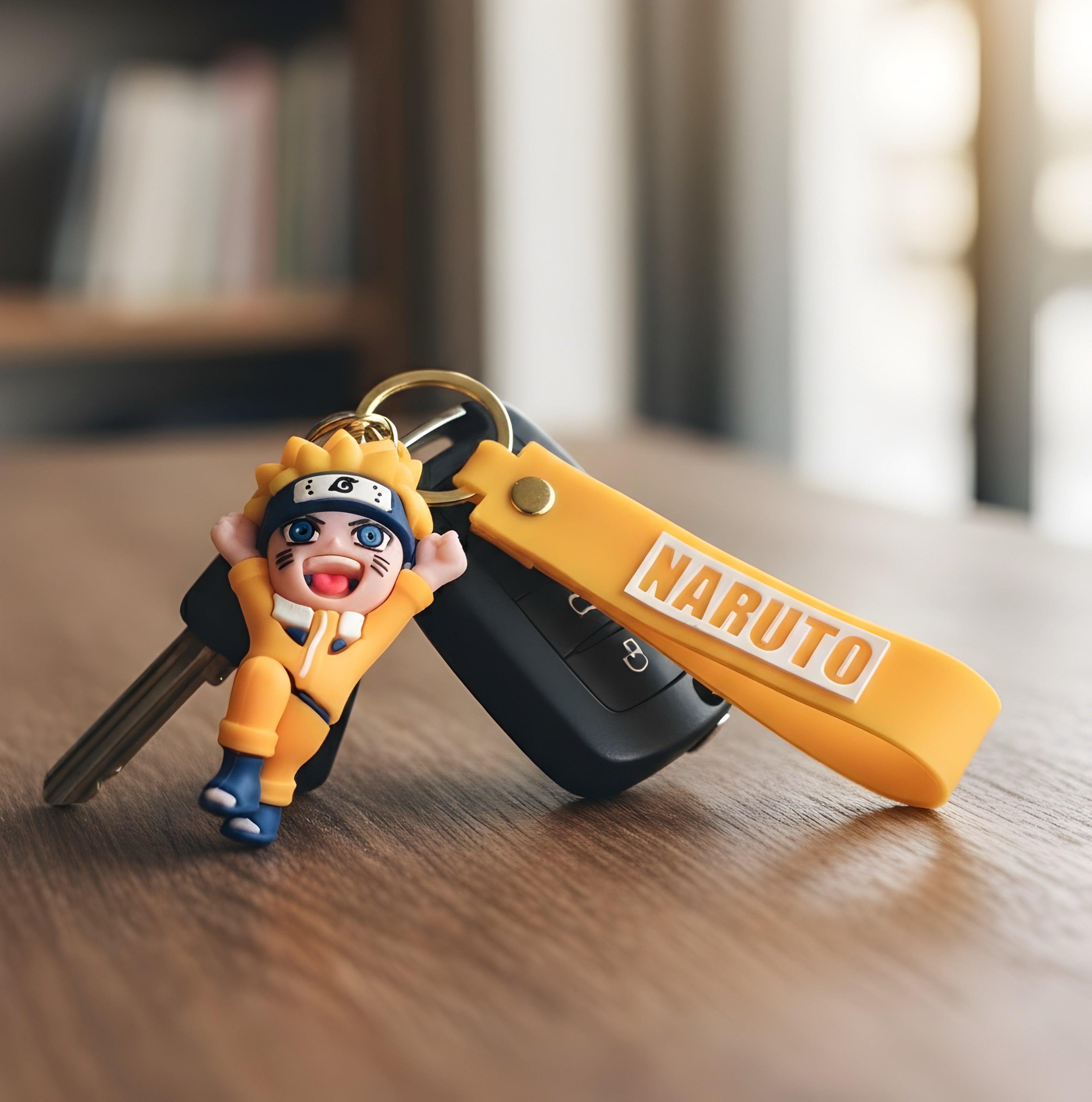 Naruto Uzumaki Silicone Keychain &amp; Key Holder for Anime Fans