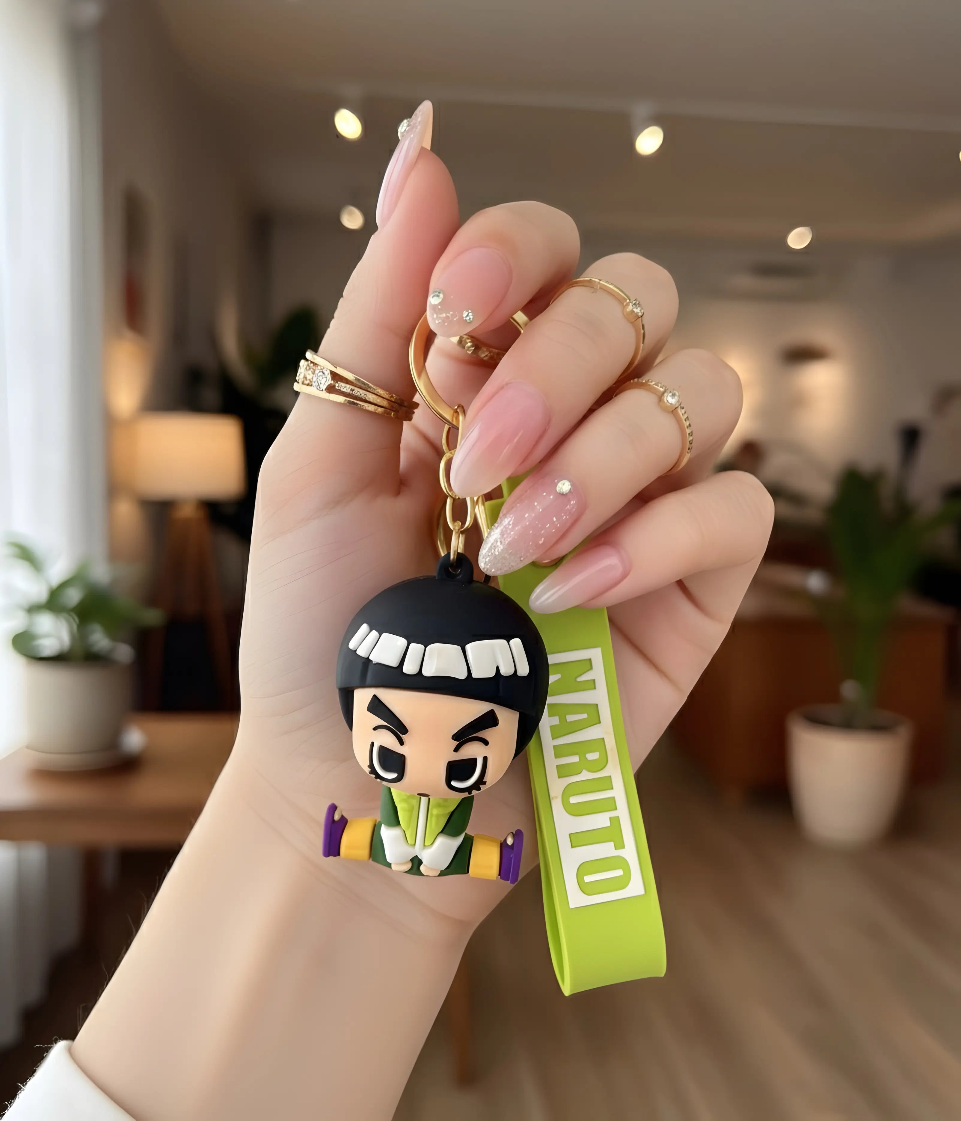 Rock Lee "Effort & Guts" Chibi Silicone Keychain | Hidden Leaf Ninja