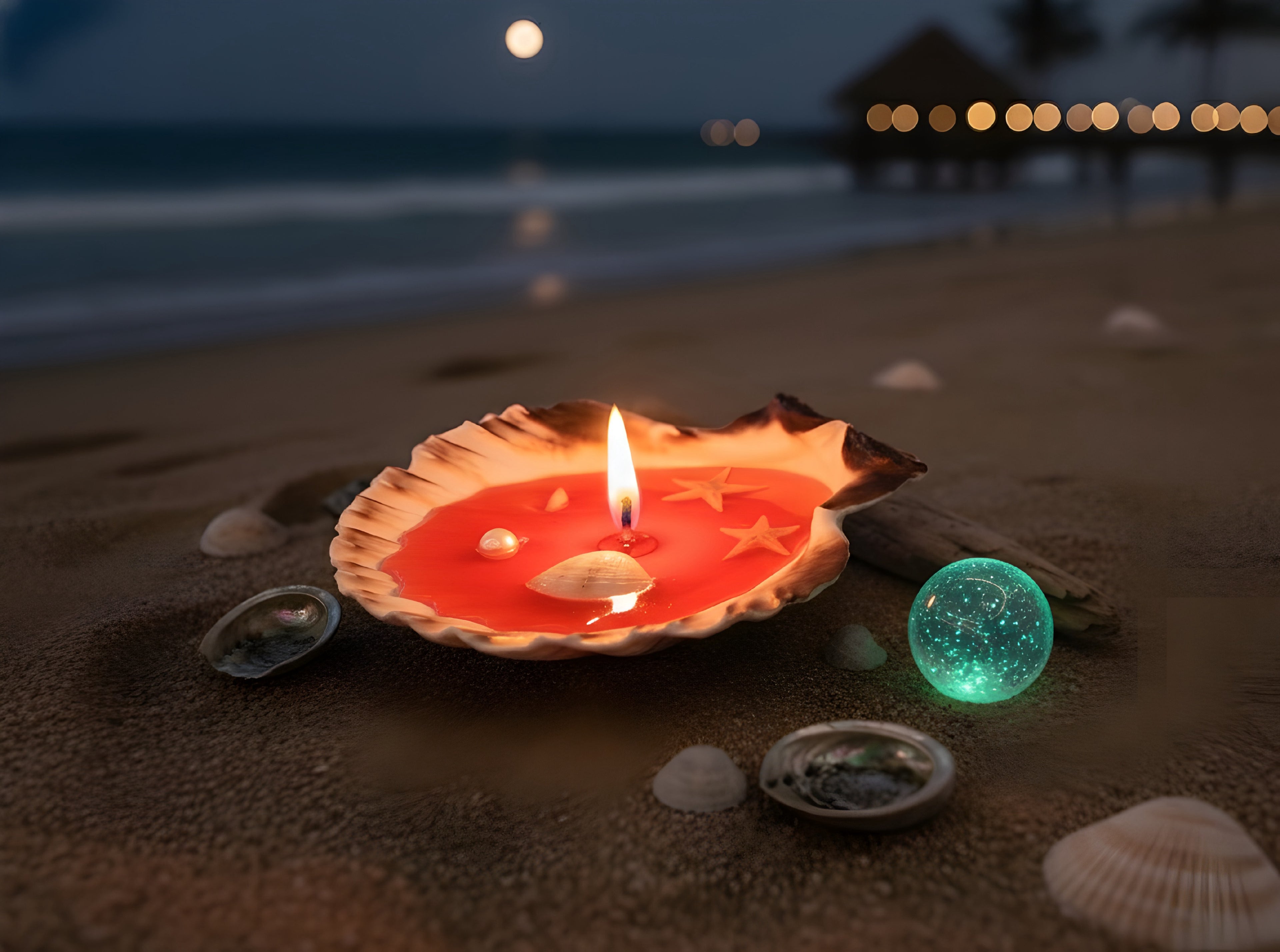Handmade Scented Shell Candle – Ocean-Inspired Aromatherapy