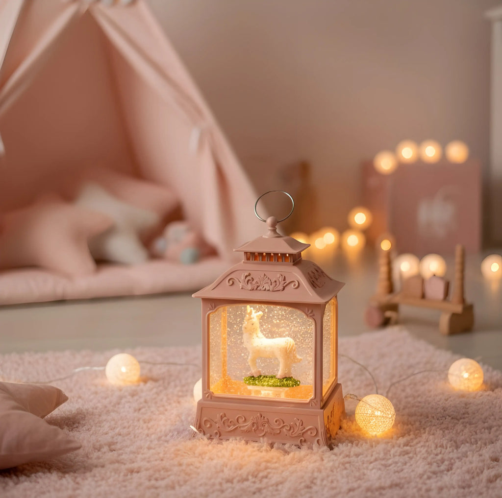 Musical Unicorn Snow Globe Lantern