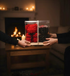 "The Celestial" Teddy & Bouquet Hamper (Crimson Red)