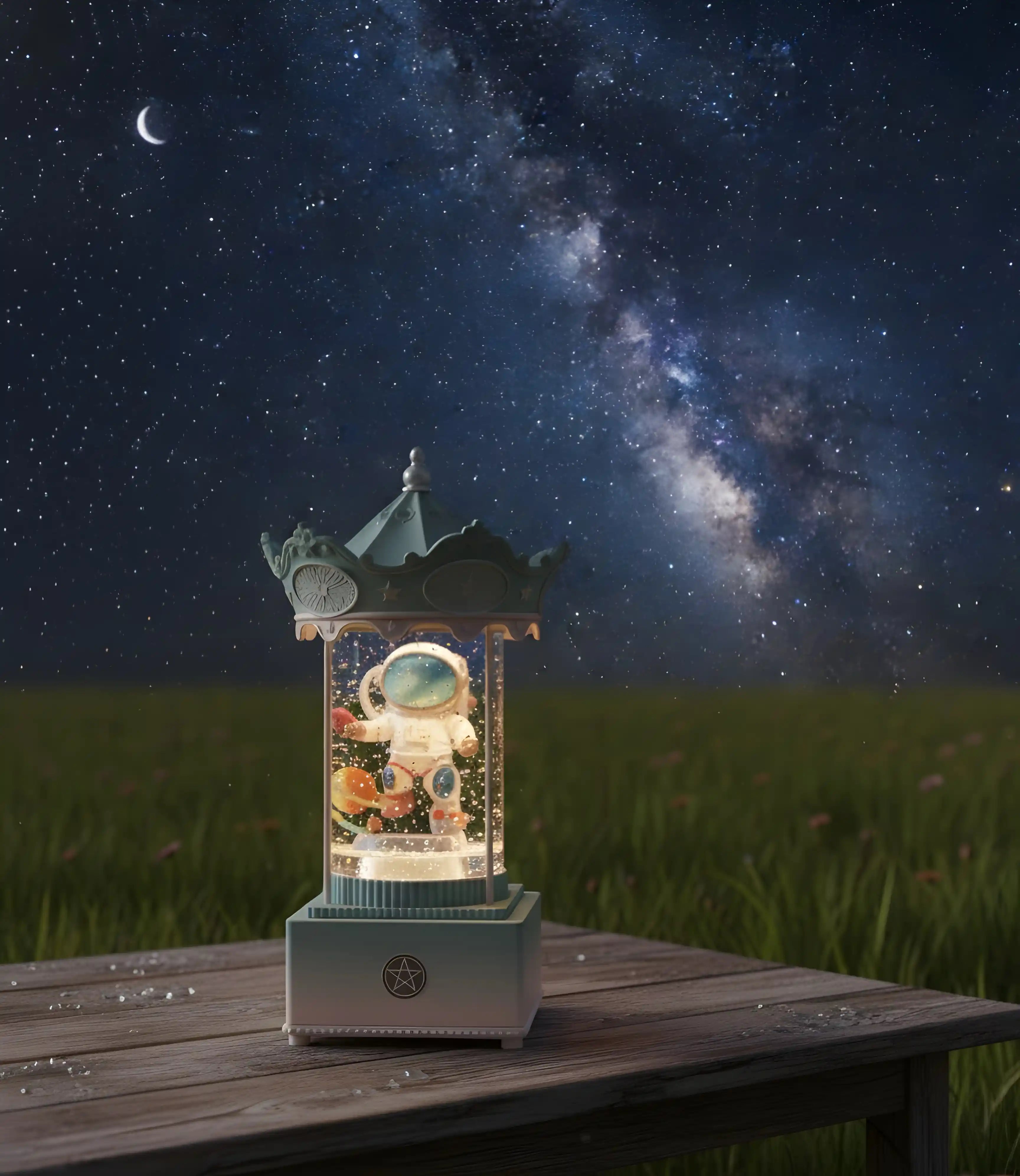 Rotating Starry Voyager Globe (Musical)