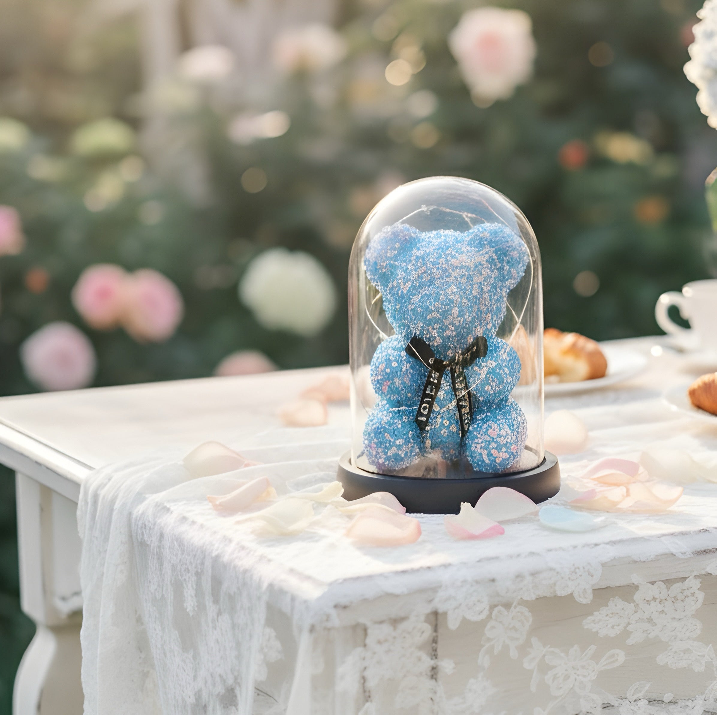 Sparkling Love LED Teddy Bear – Elegant (BLUE)