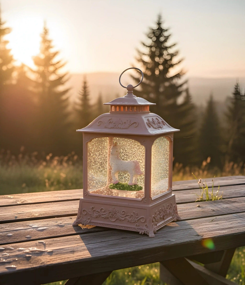 Musical Unicorn Snow Globe Lantern
