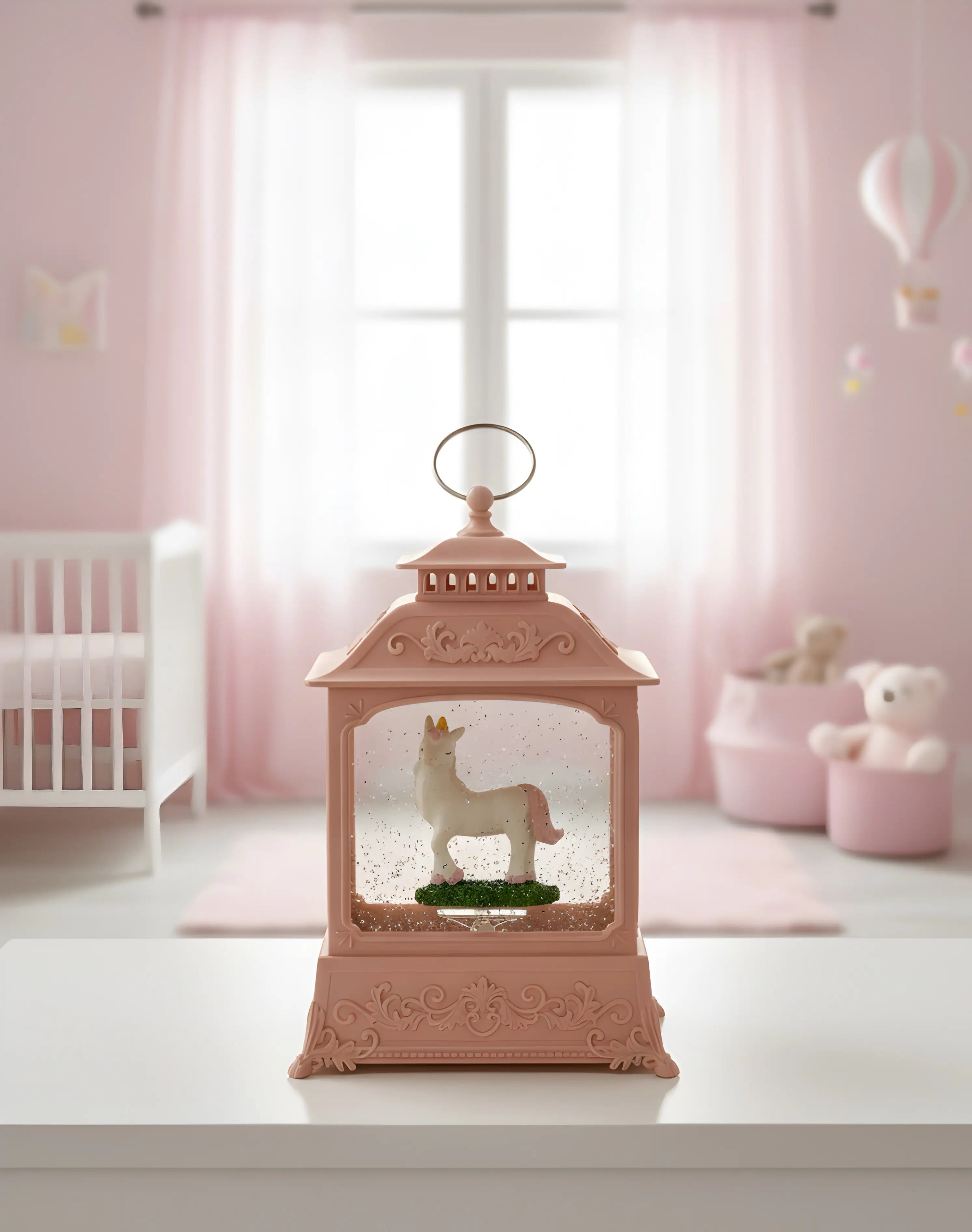 Musical Unicorn Snow Globe Lantern