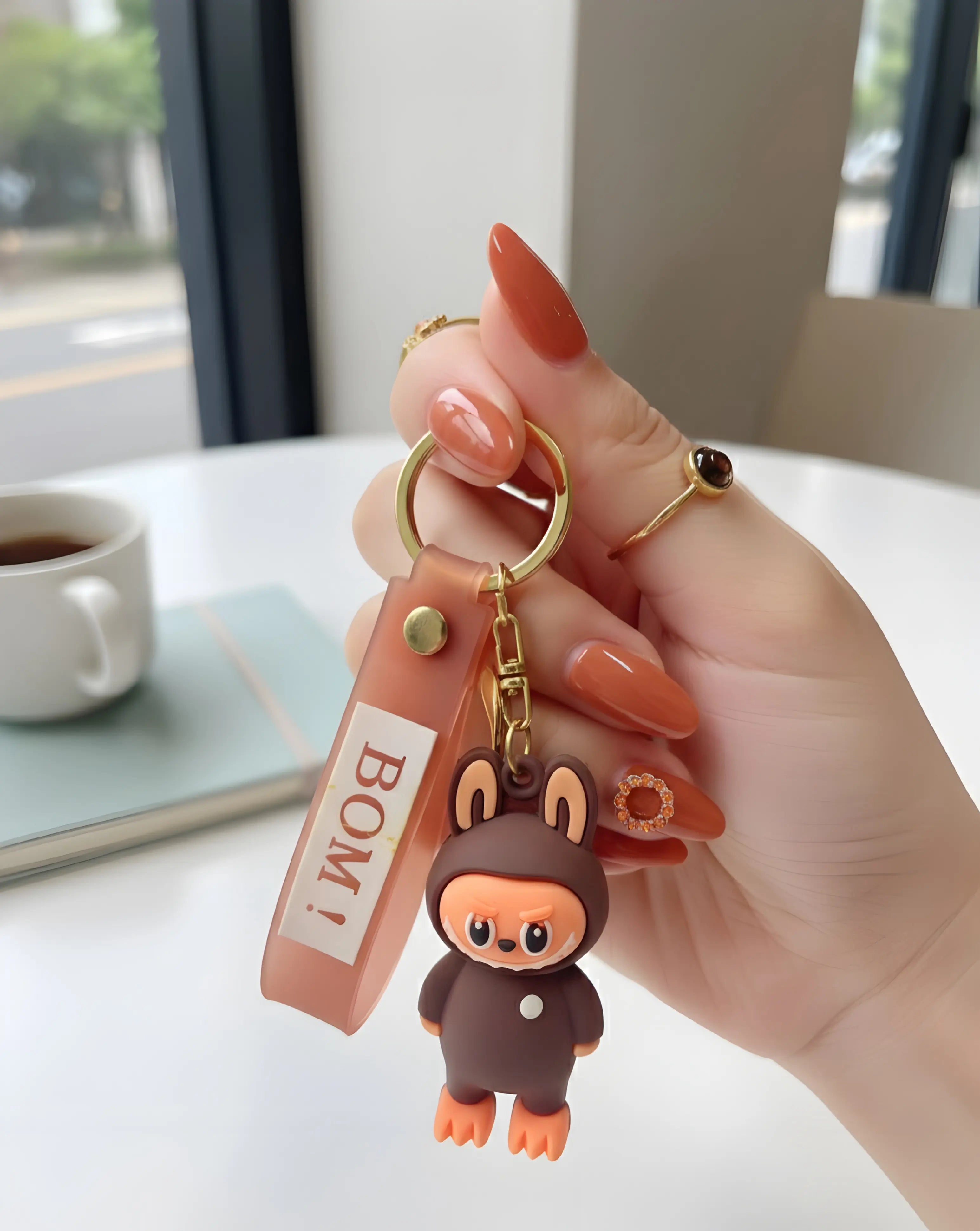 Labubu Dark Monster Chibi Silicone Keyring