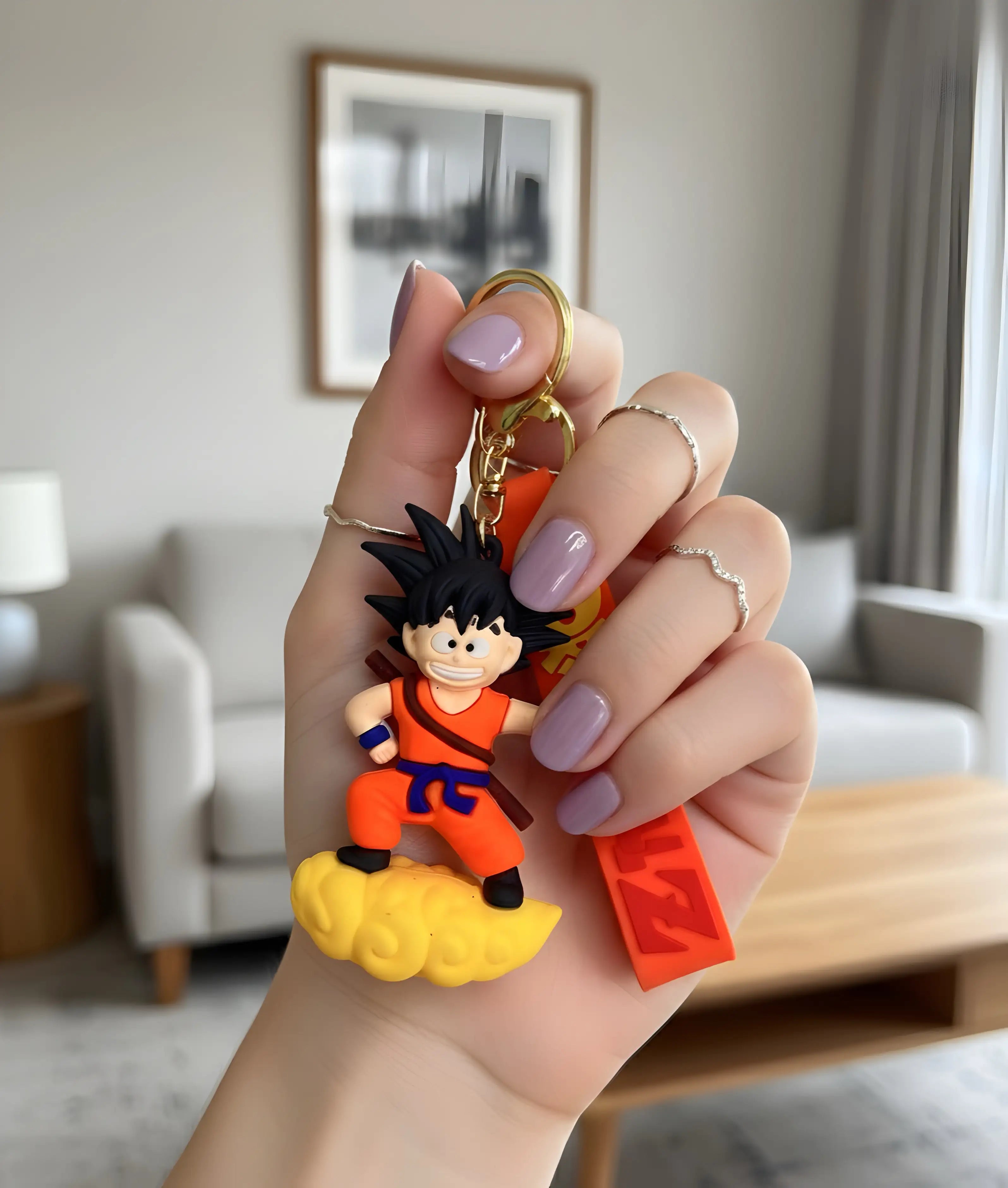 Kid Goku Flying Nimbus Dragon Ball Z Silicone Keyring