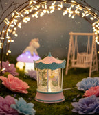Unicorn Carousel Musical Water Globe