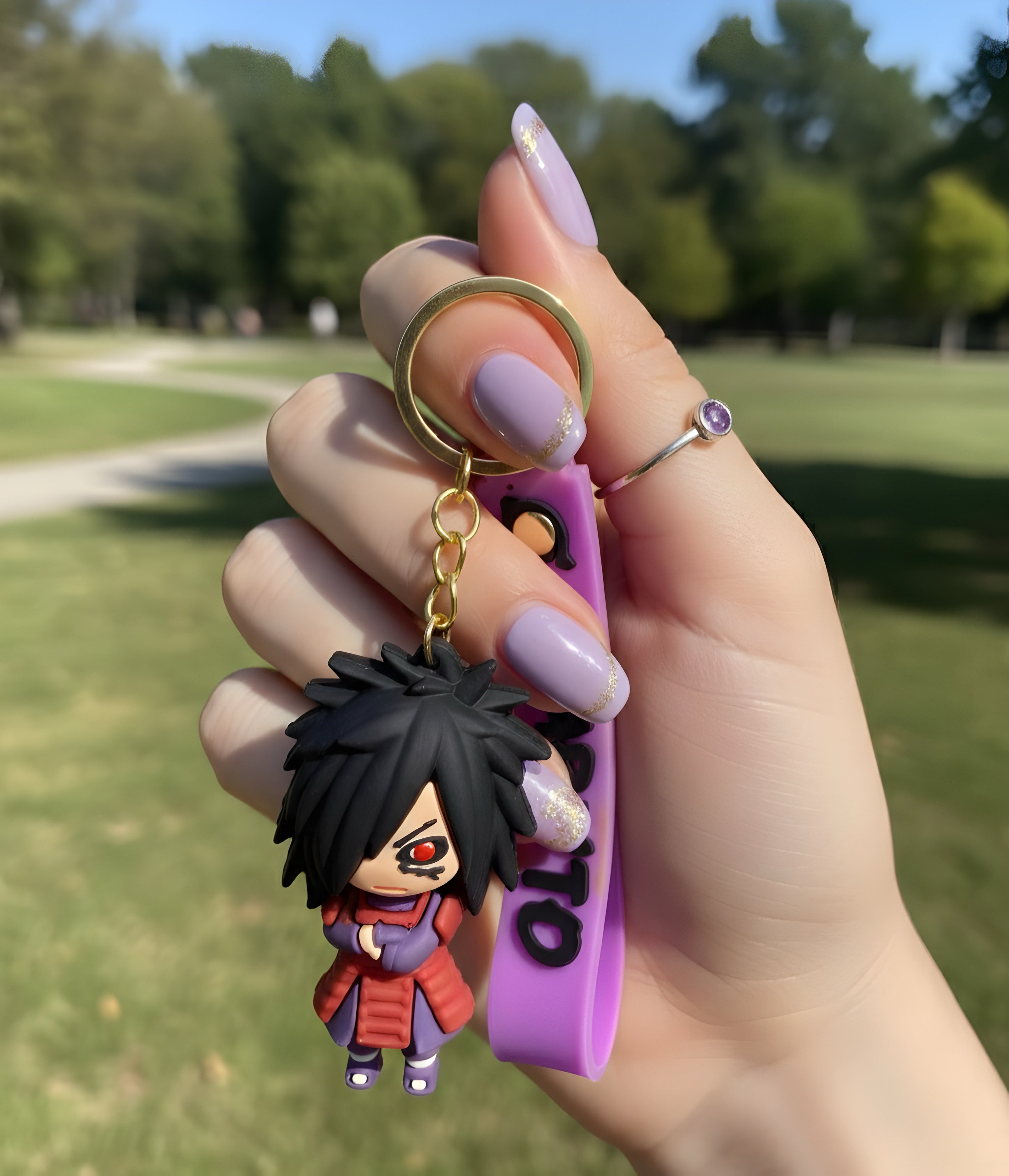 Madara Uchiha Sage Mode Chibi Silicone Keyring
