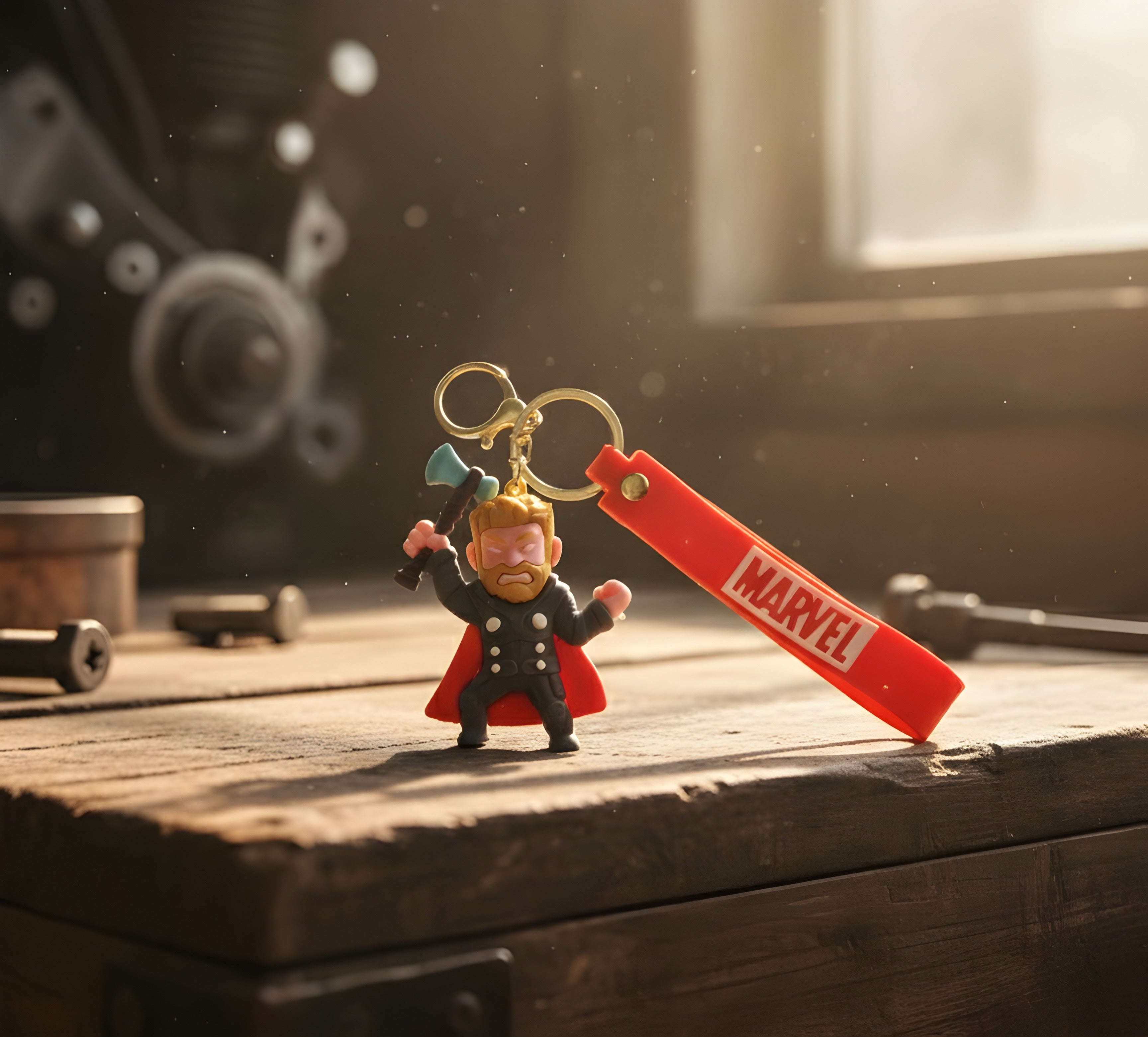 Thor with Stormbreaker Chibi MARVEL Silicone Keyring