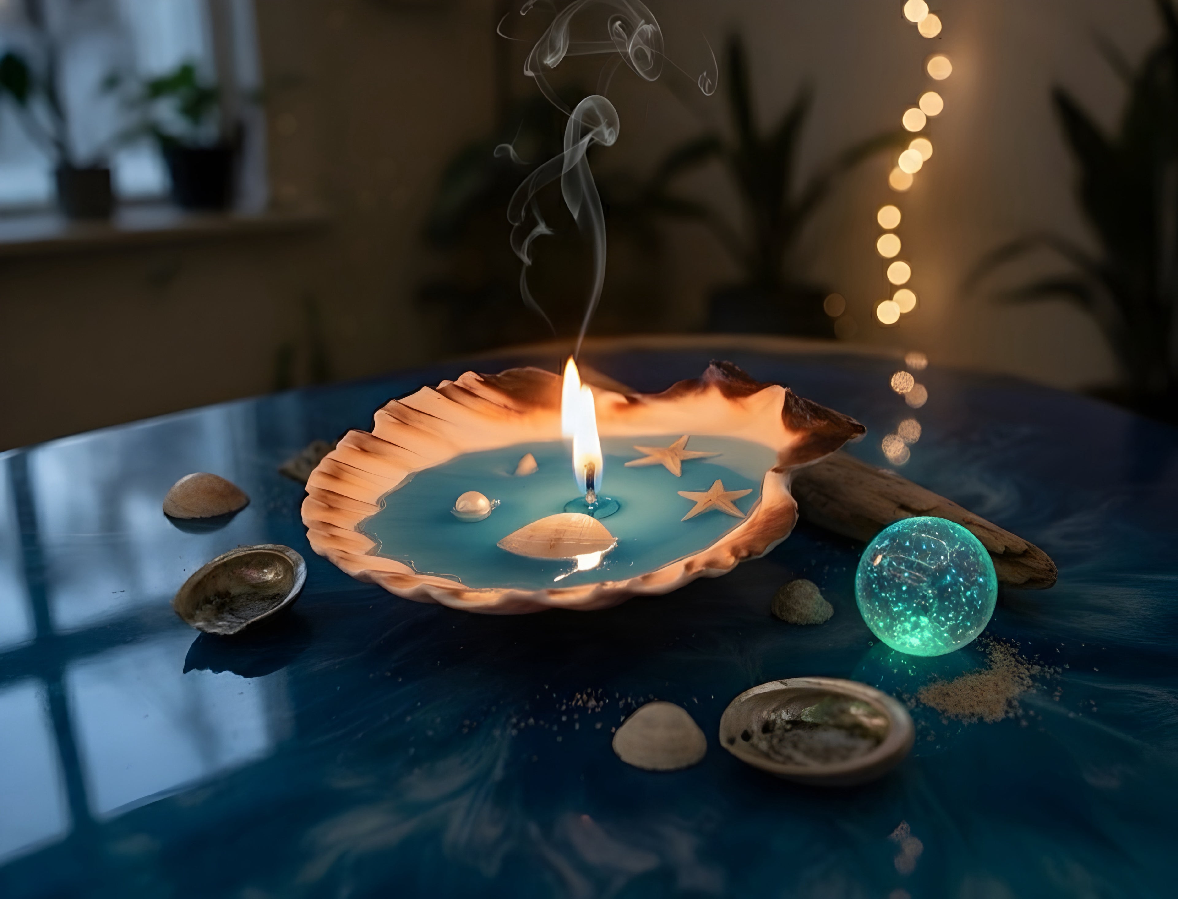 Handmade Scented Shell Candle – Ocean-Inspired Aromatherapy