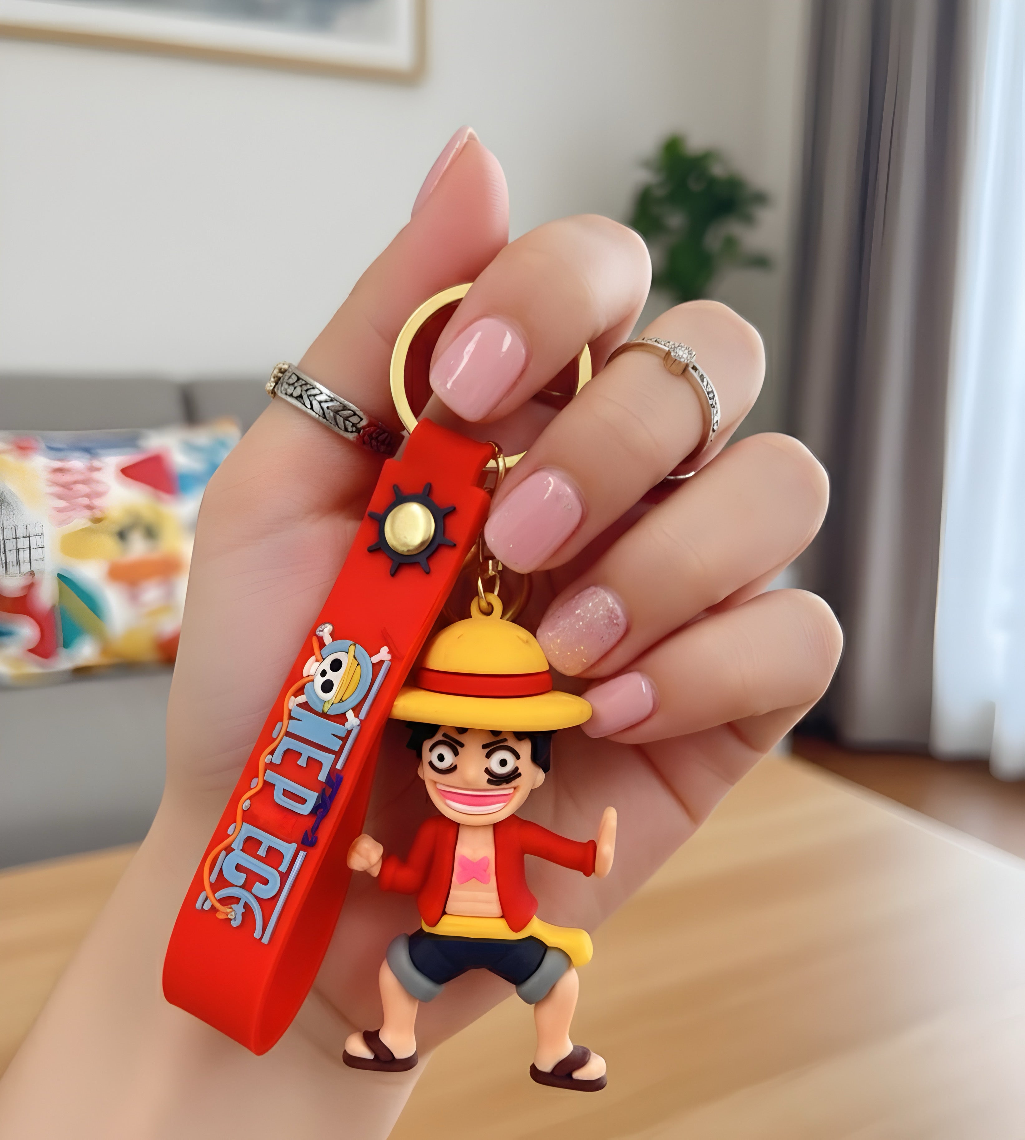 Monkey D. Luffy Chibi Silicone Keyring (One Piece)