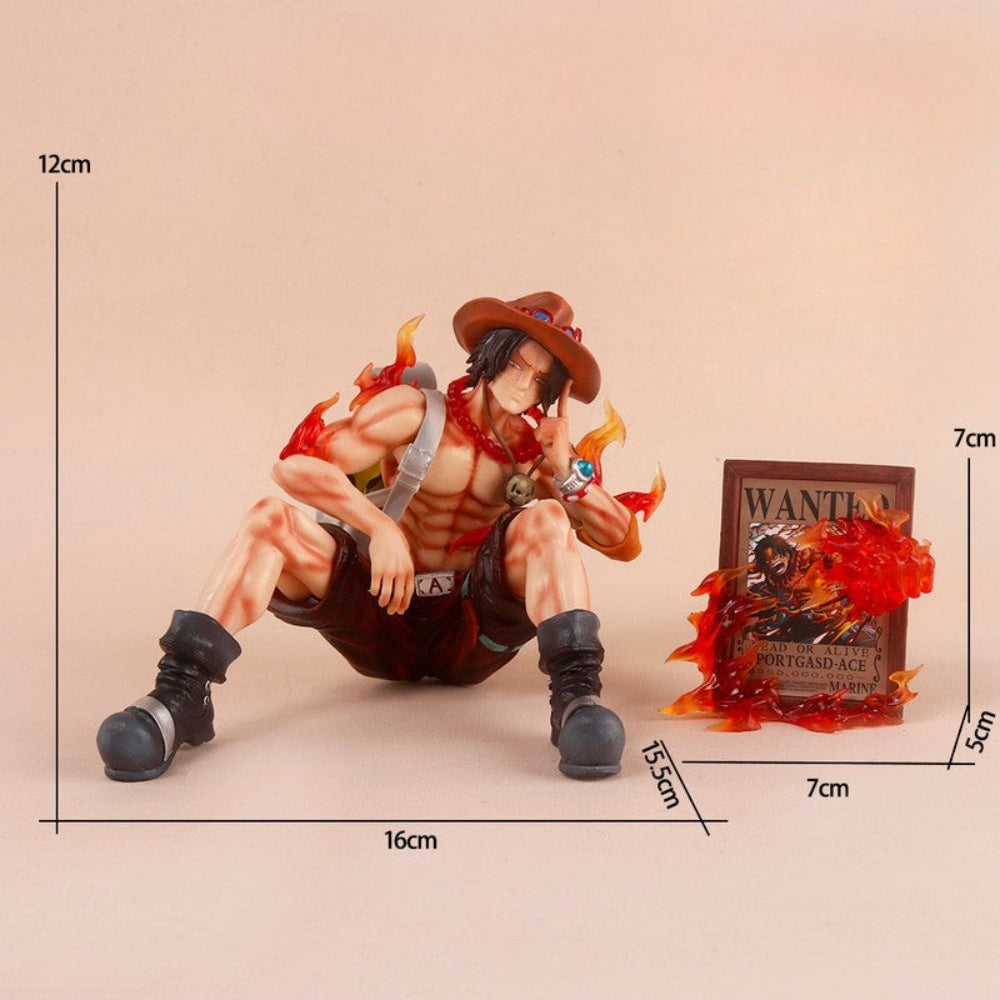 Portgas D. Ace: 11cm Figurine + Wanted Poster