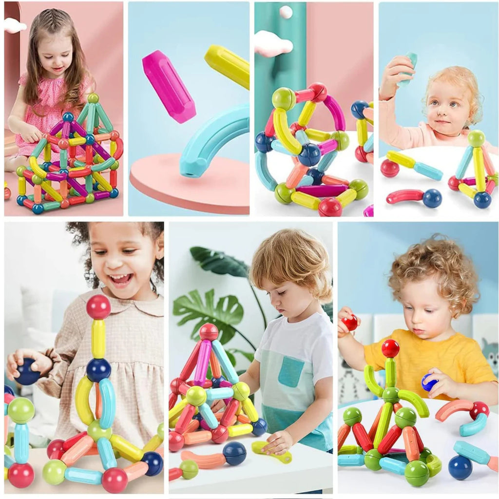 Magnetic Building Blocks for Kids, Educational Magnetic Tiles Set for Toddlers & Children, 3+ Years Old, STEM  (36 pcs)