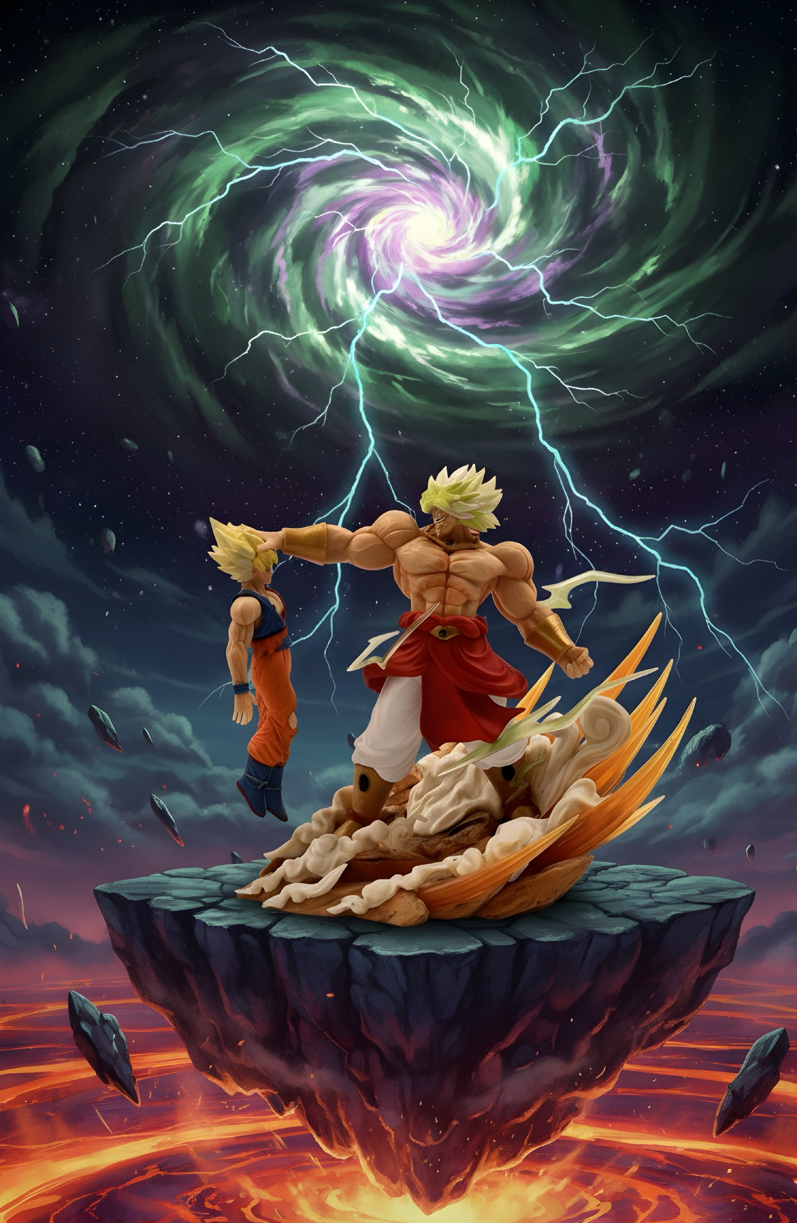 Dragon Ball Z Goku vs. Broly Legendary Super Saiyan Battle Figure (7-Inch)